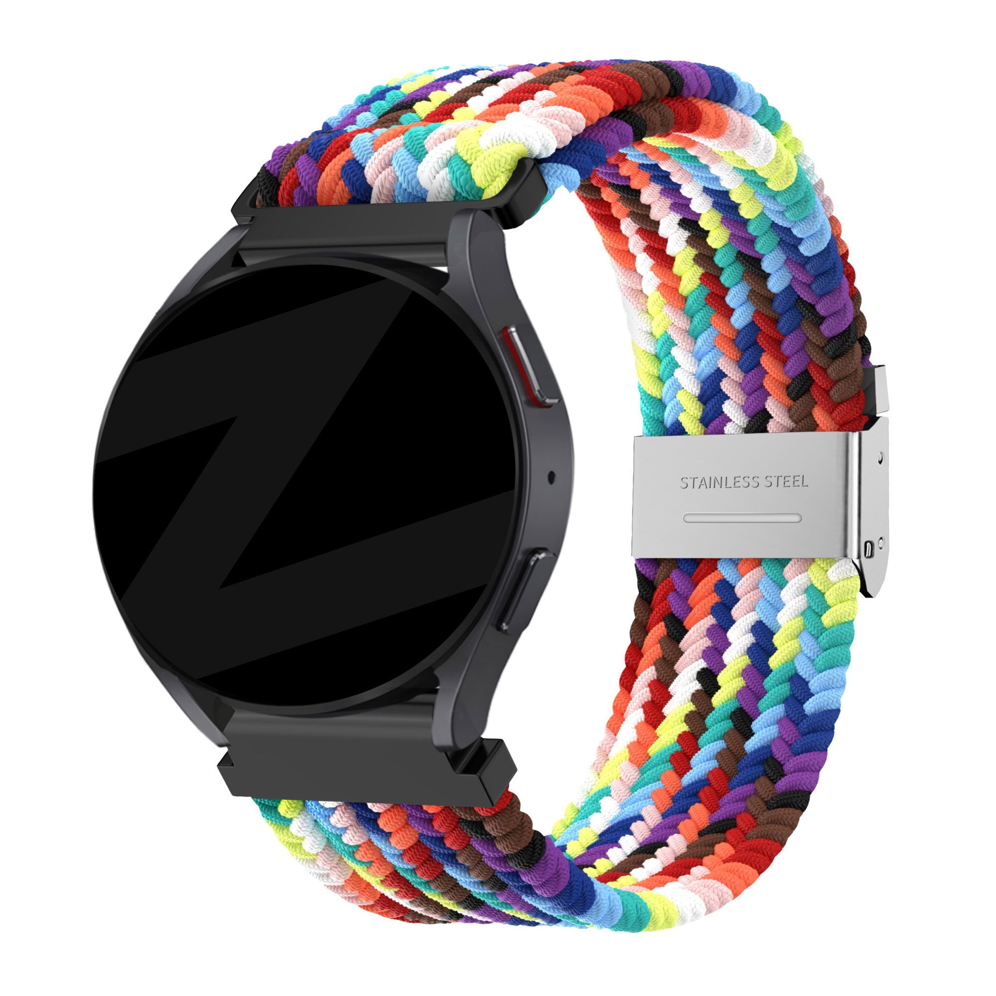 Bandz Garmin Vivoactive 3 gevlochten nylon band (regenboog)