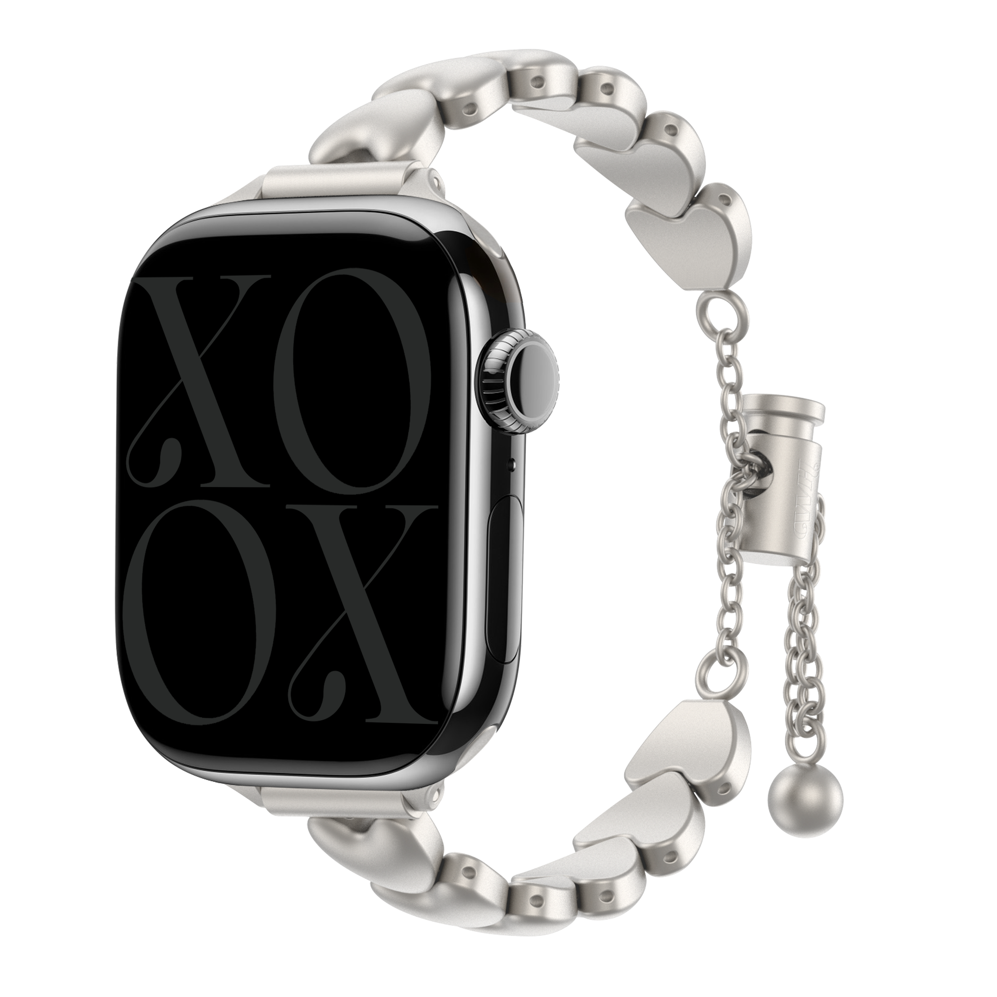 xoxo Wildhearts Apple Watch Steel Strap 'Hearts' (Starlight)