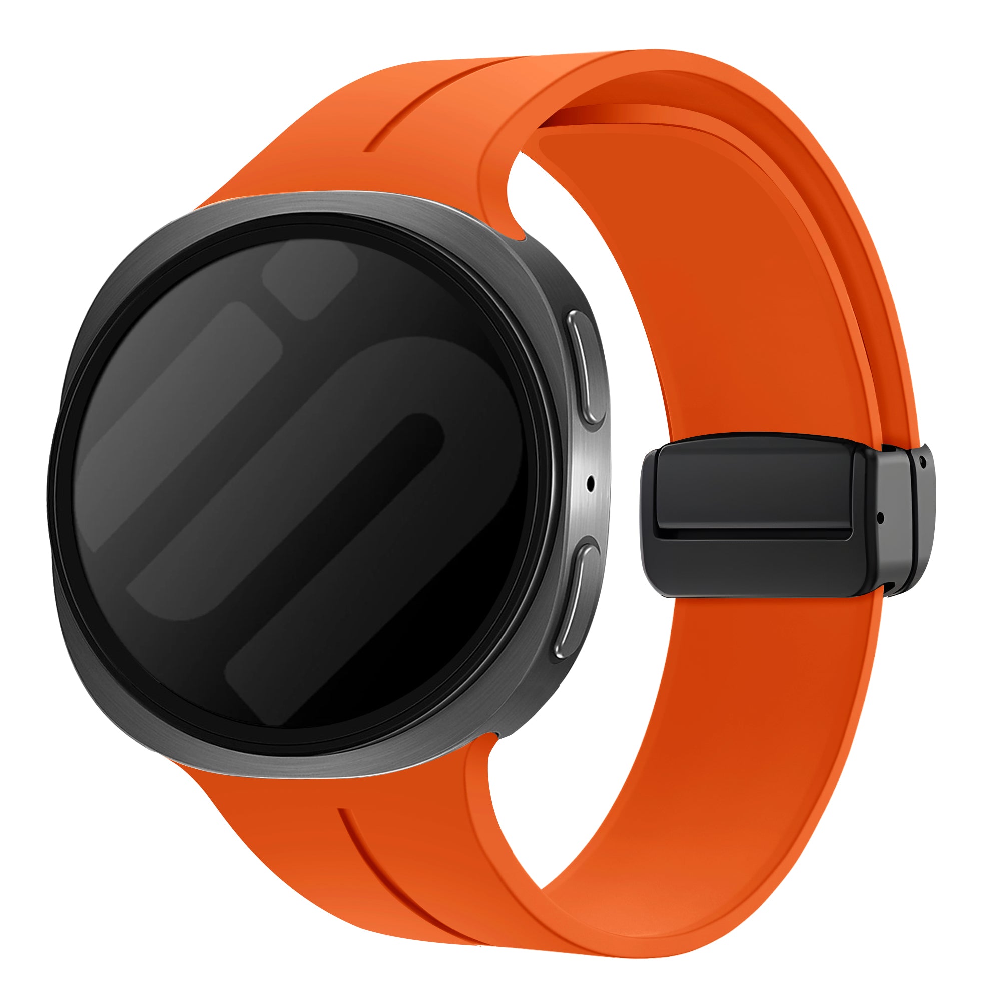 Samsung Galaxy Watch 8 - 44mm D-Buckle Silicone Strap (Orange)