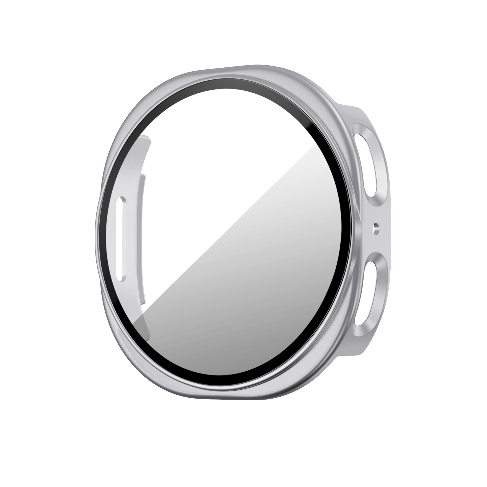 Bandz Samsung Galaxy Watch 8 - 44mm PC hoesje met glas (zilver)