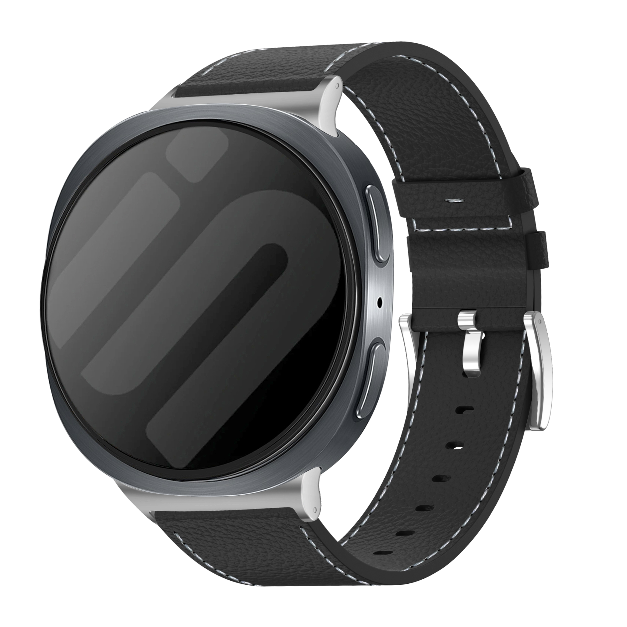 Samsung Galaxy Watch 8 Classic leren grain band (zwart)
