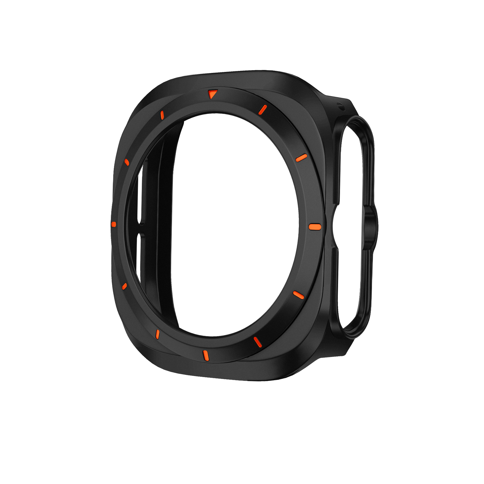 Bandz Samsung Galaxy Watch Ultra Bezel PC Case (Black with Orange)