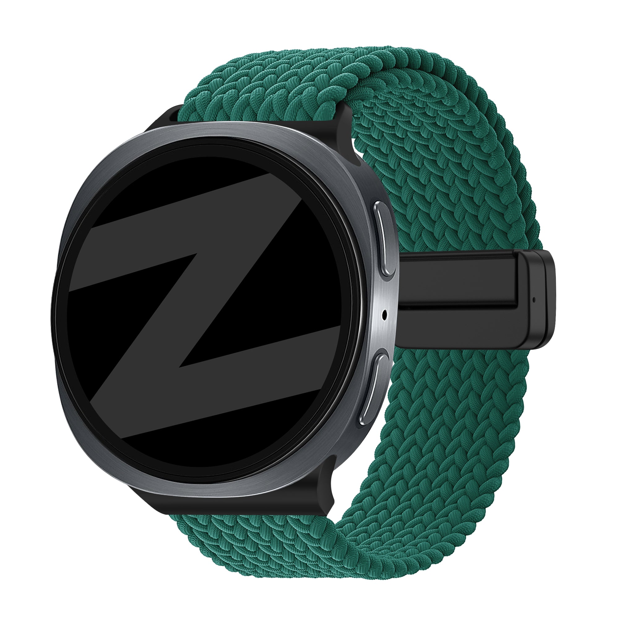 Bandz Samsung Galaxy Watch 8 - 40mm magnetisch geweven bandje (groen)
