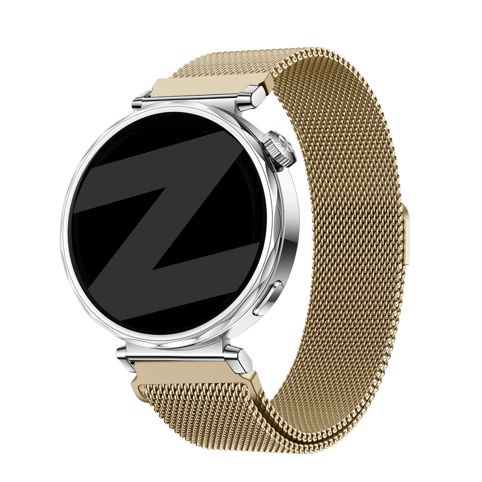 Bandz Huawei Watch GT 5 Pro - 42mm Milanese Strap 'Easy fit' (Gold)