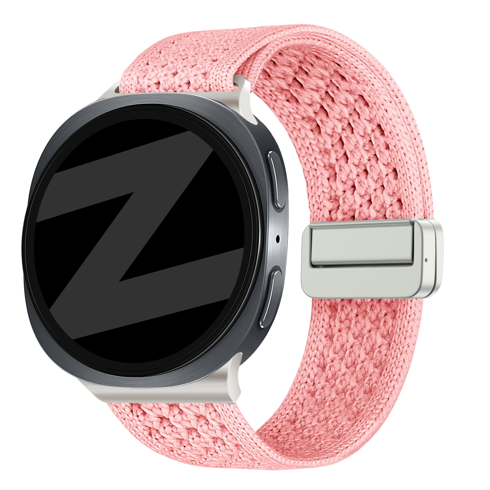 Bandz Samsung Galaxy Watch 8 Classic vintage nylon bandje (roze)