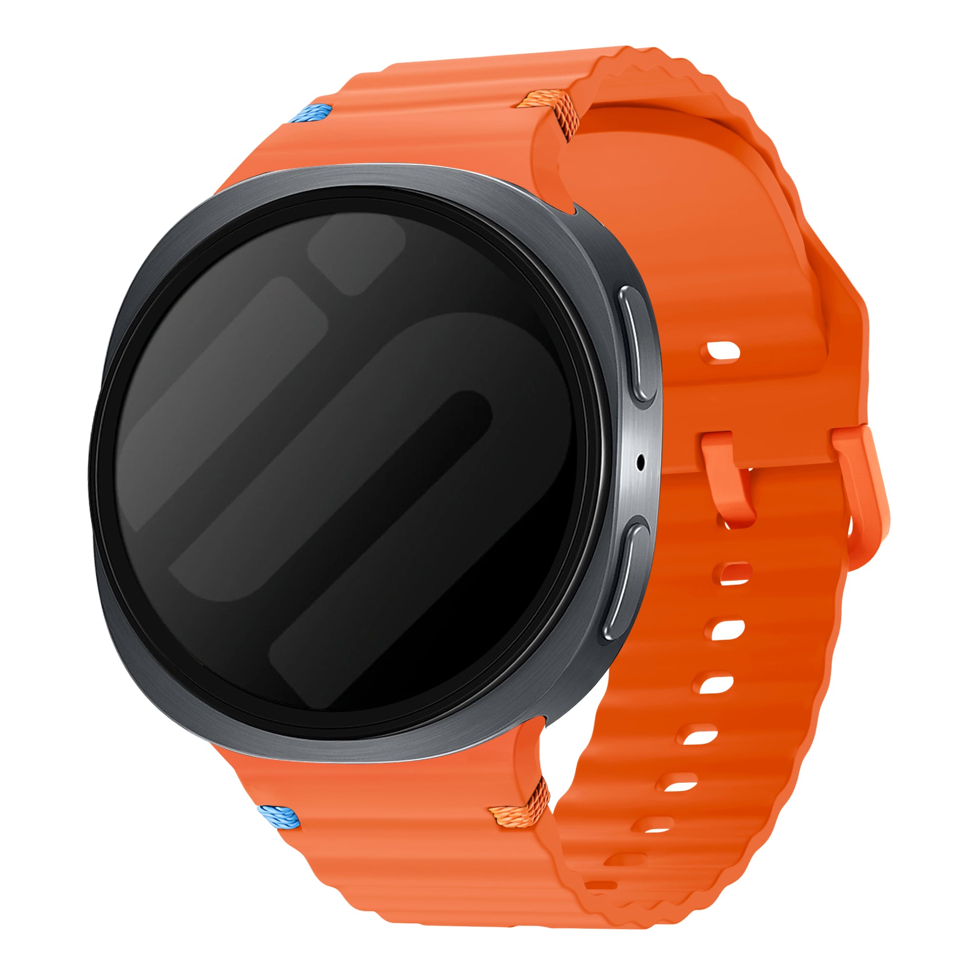 Samsung Galaxy Watch 8 - 44mm wave siliconen bandje (oranje)