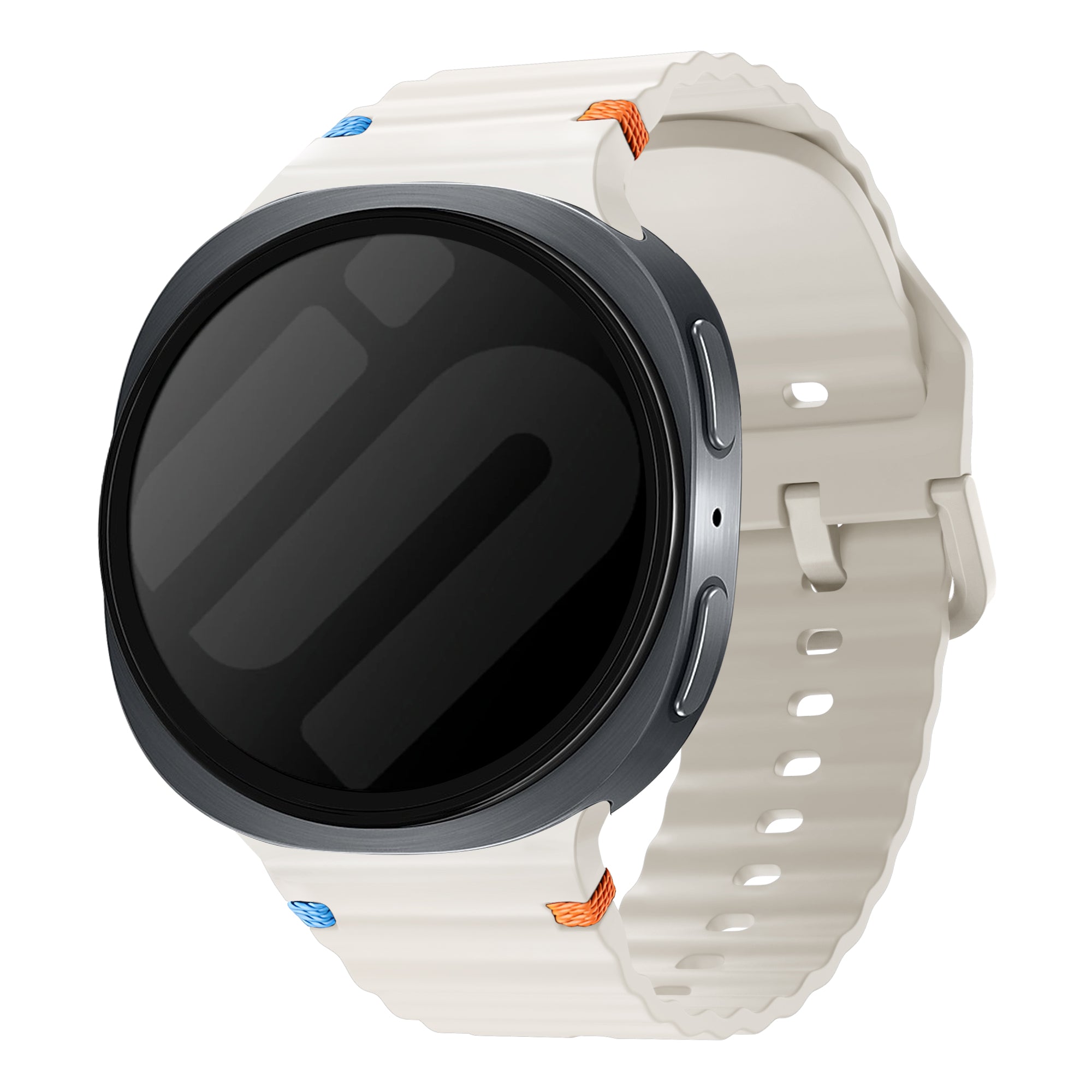 Samsung Galaxy Watch 8 Classic wave siliconen bandje (sterrenlicht)