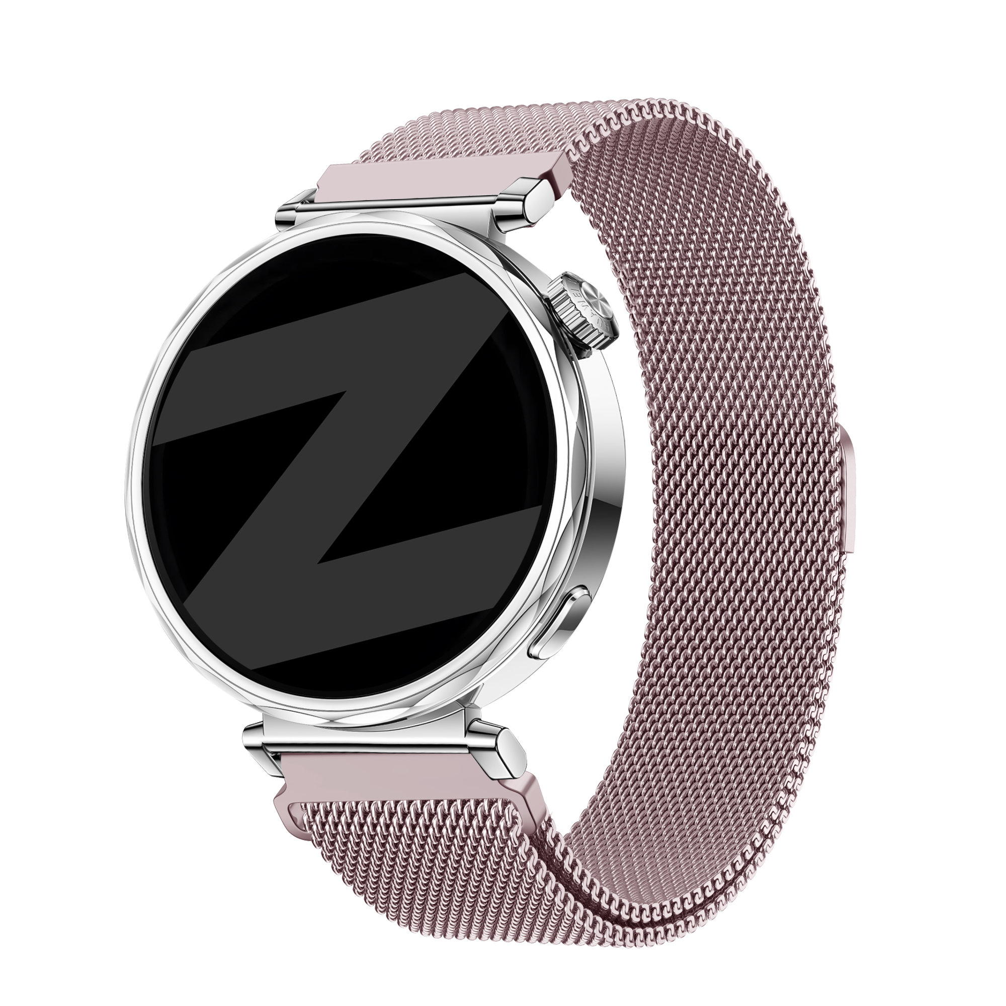 Bandz Withings Steel HR - 36mm Milanese band 'Easy fit' (roze)