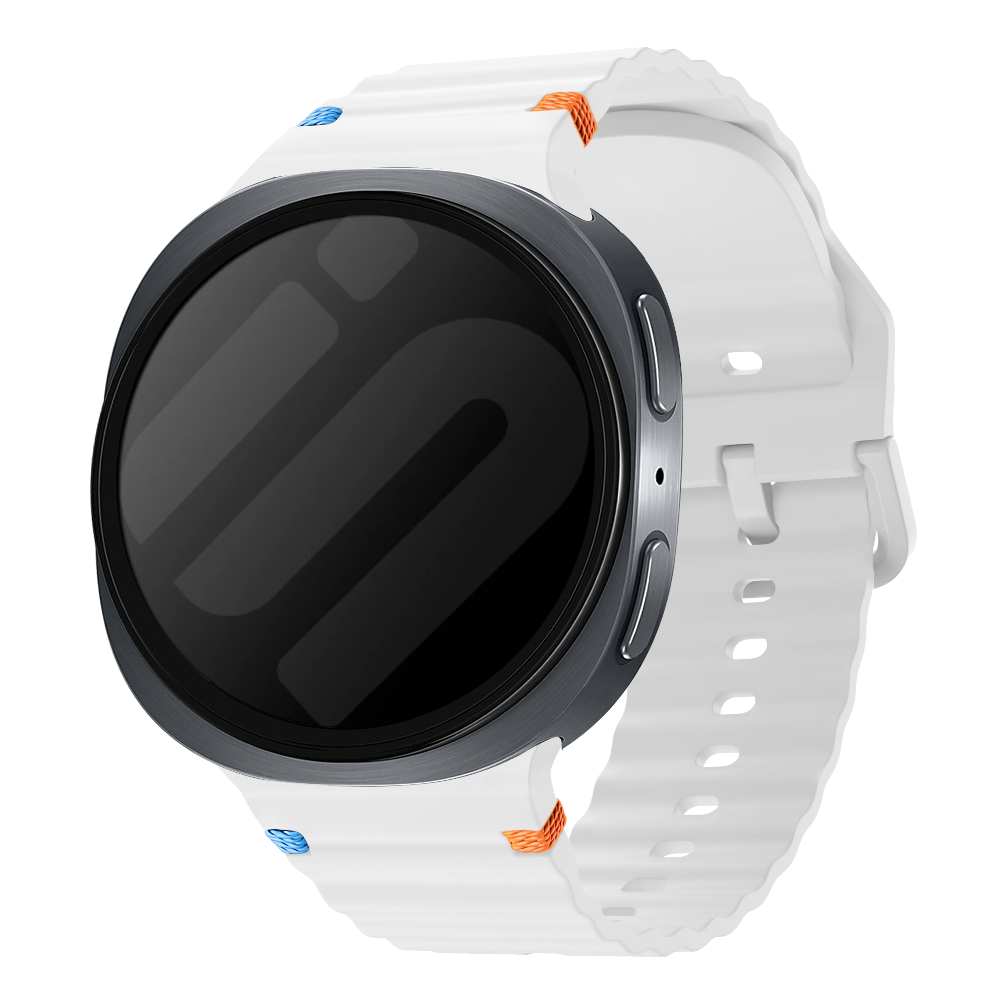Samsung Galaxy Watch 8 Classic Wave Silicone Strap (White)