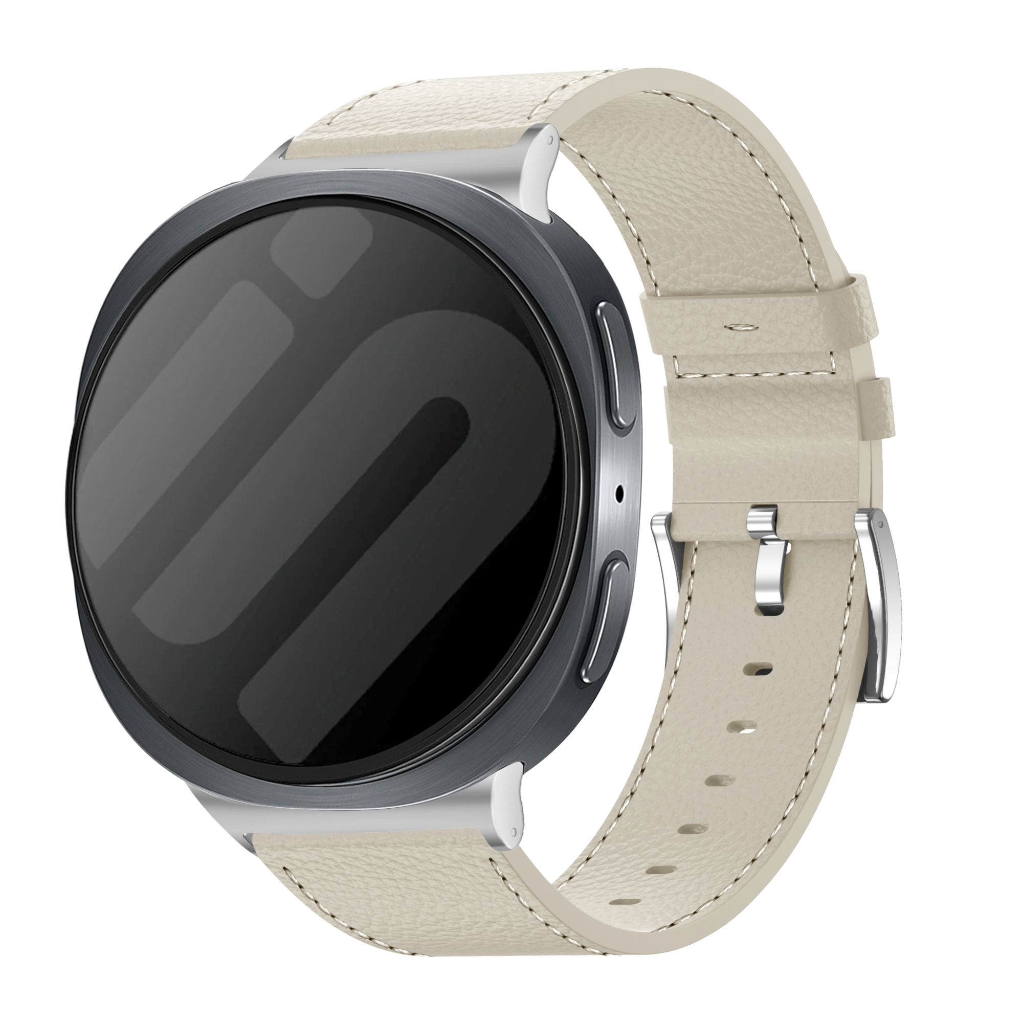 Samsung Galaxy Watch 8 Classic leren grain band (beige)