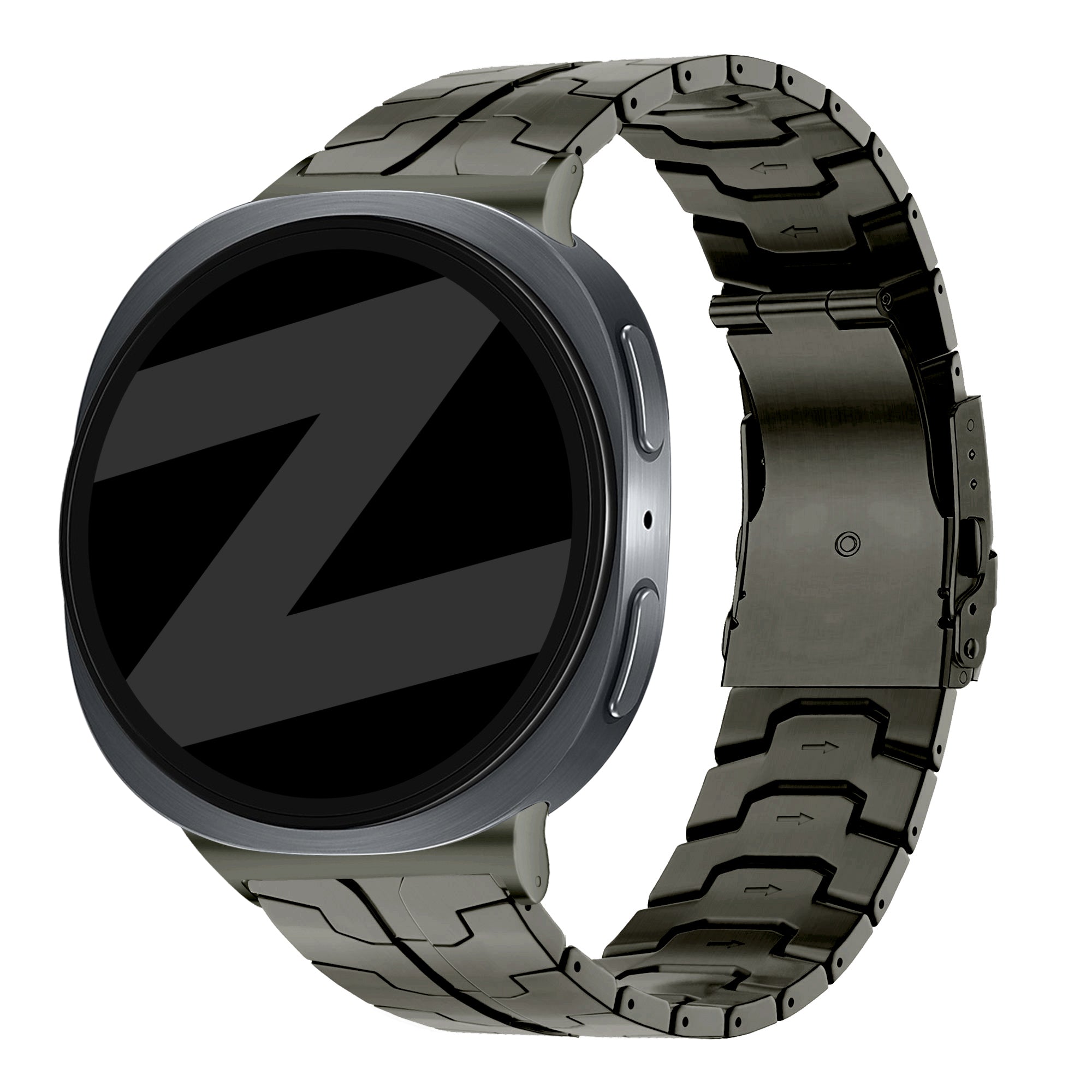 Bandz Samsung Galaxy Watch 8 - 44mm Steel Strap 'Iron' (Graphite)