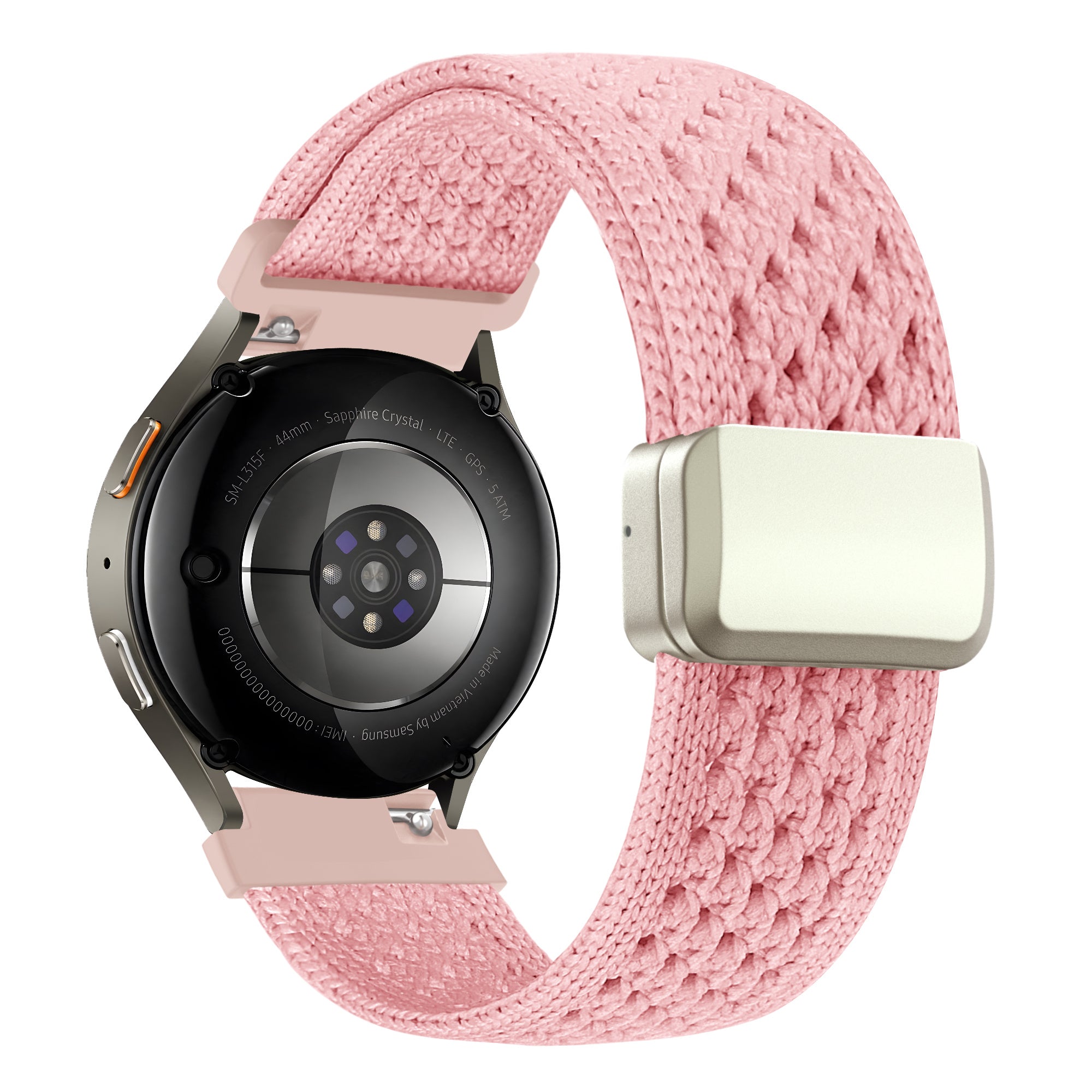 Bandz Garmin Vivomove Trend vintage nylon band (roze)