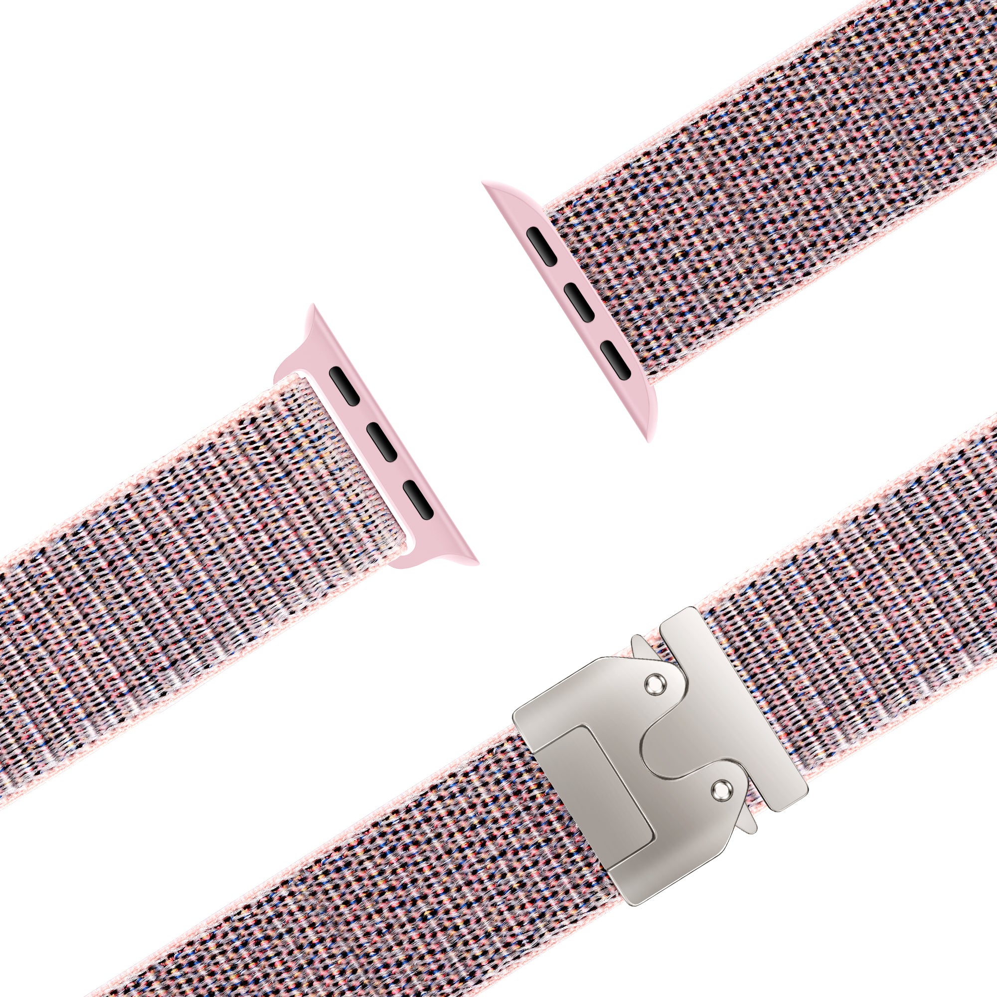 Bandz Apple Watch nylon band 'Classic' met P-buckle (pink sand)