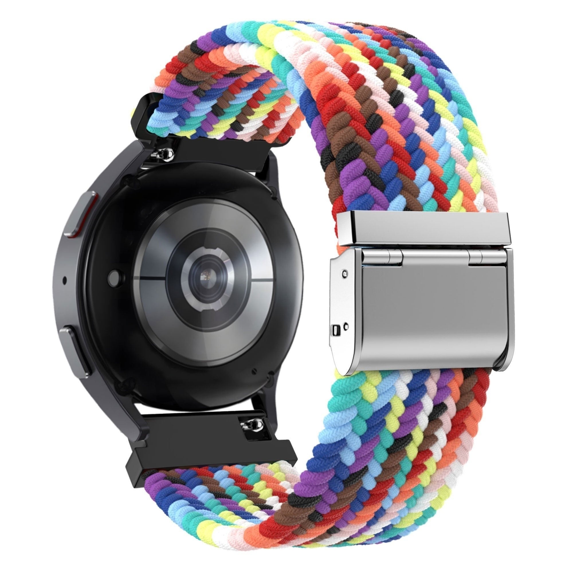 Bandz Amazfit Active 2 gevlochten nylon band (regenboog)