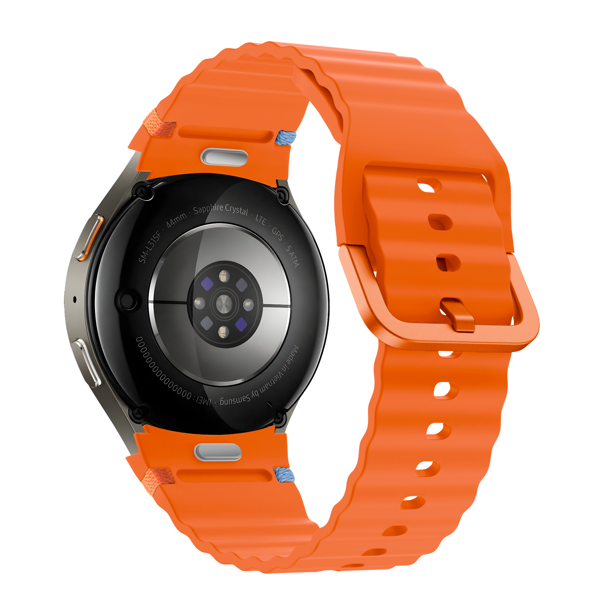 Bandz Samsung Galaxy Watch 5 - 44mm wave band 'Easy fit' (oranje)