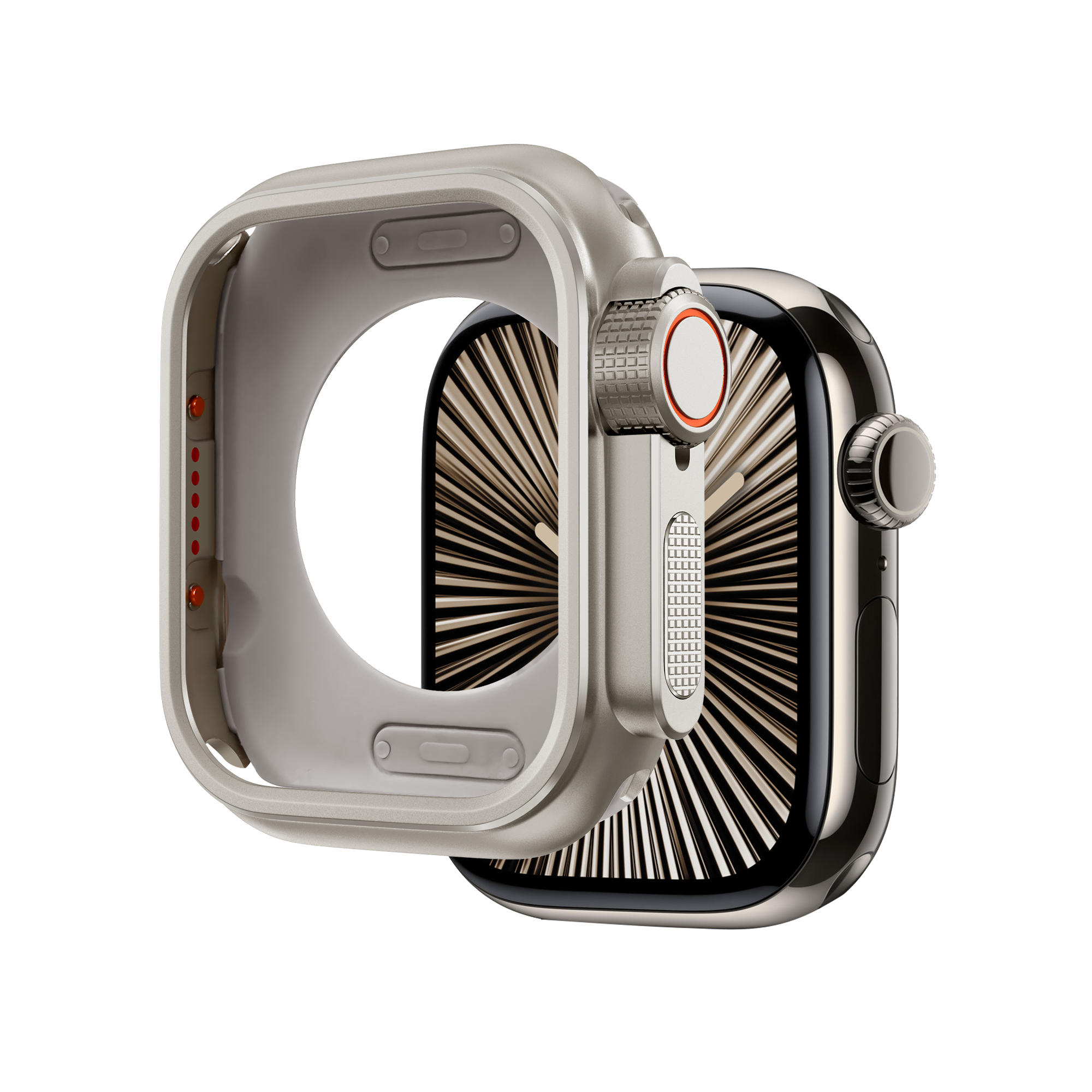 Bandz Apple Watch 10 - 46mm metalen hoesje (titanium)