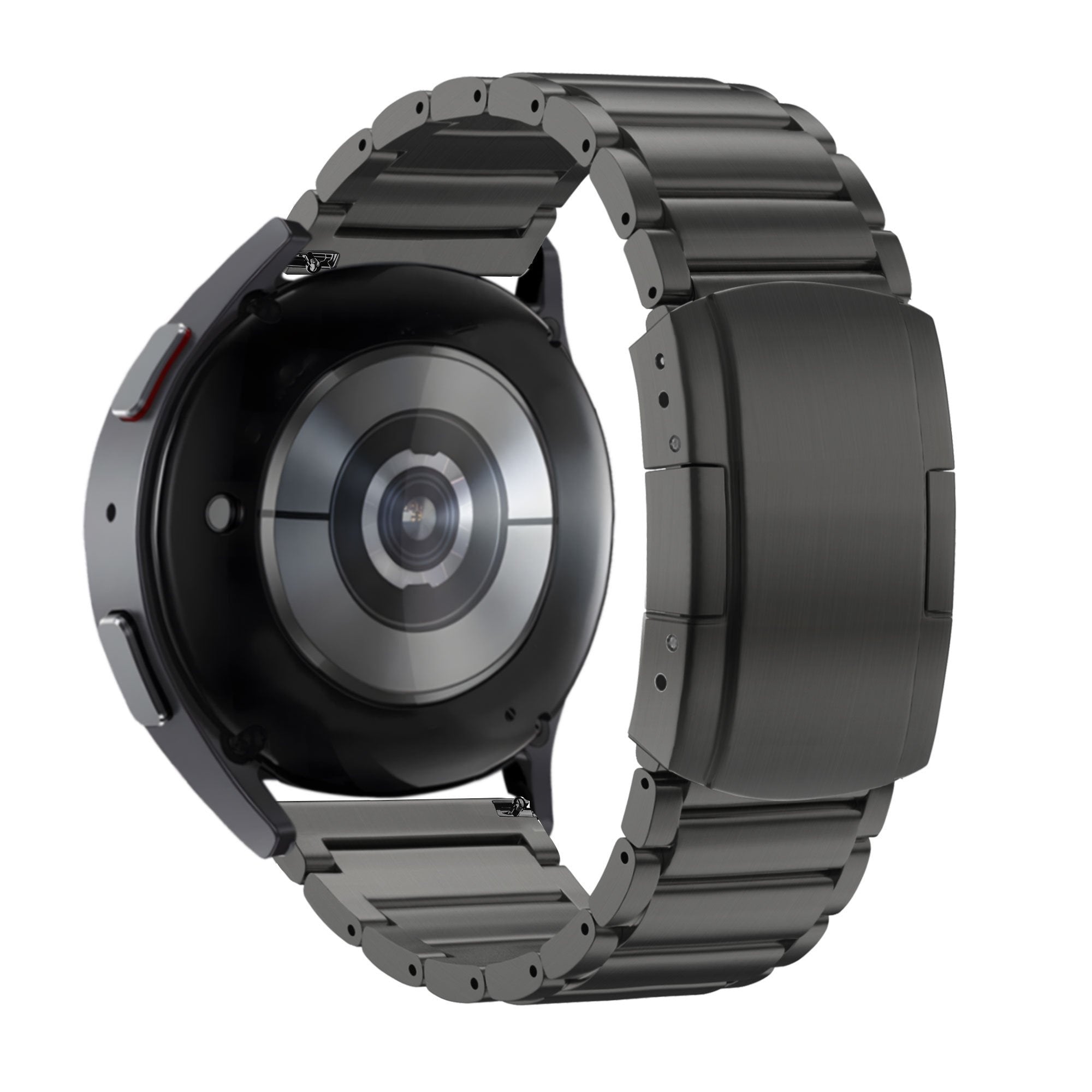 Bandz OnePlus Watch Lite titanium schakel band (zwart)