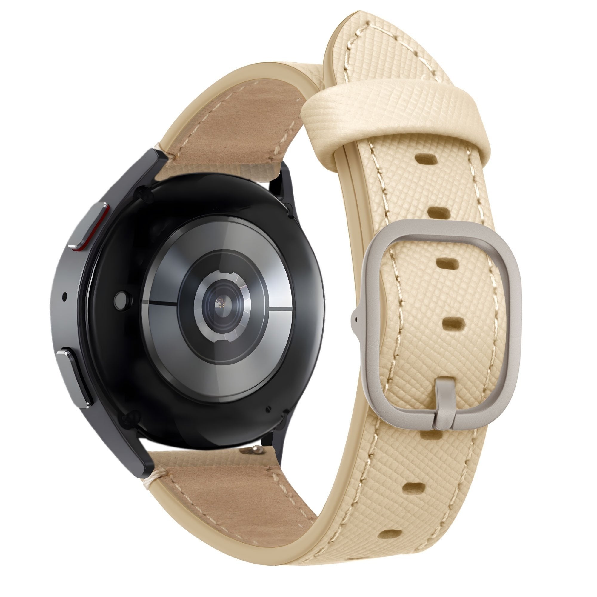 Bandz Huawei Watch GT 5 - 46mm lederen band 'Deluxe' (kaki)