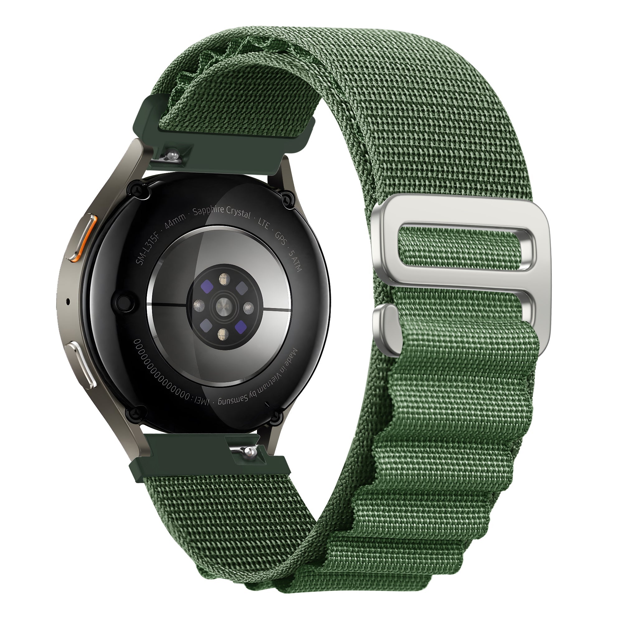 Bandz Huawei Watch GT 3 Pro 46mm Alpine nylon band (olijfgroen)