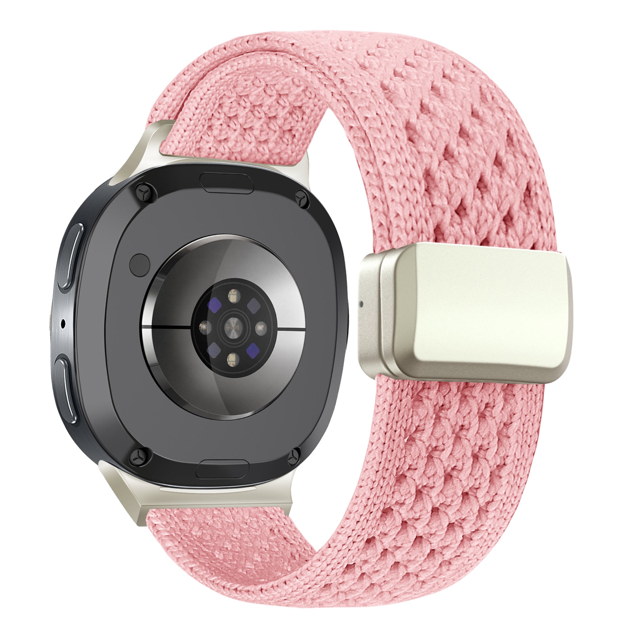 Bandz Samsung Galaxy Watch 8 Classic vintage nylon bandje (roze)