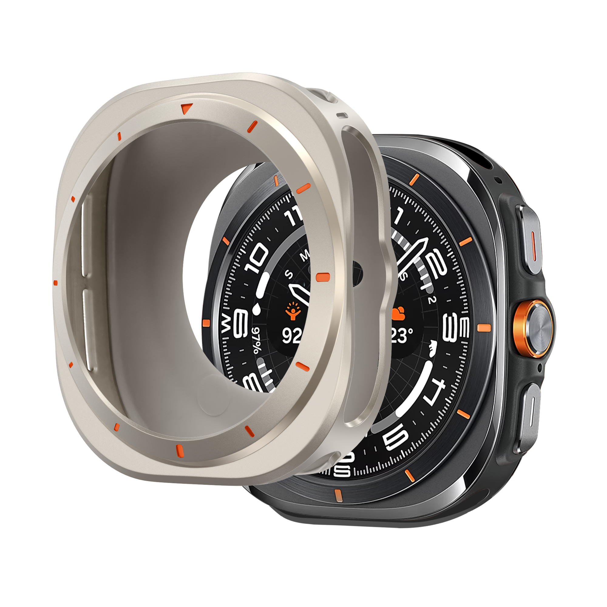 Bandz Samsung Galaxy Watch Ultra Metal Case (Titanium)