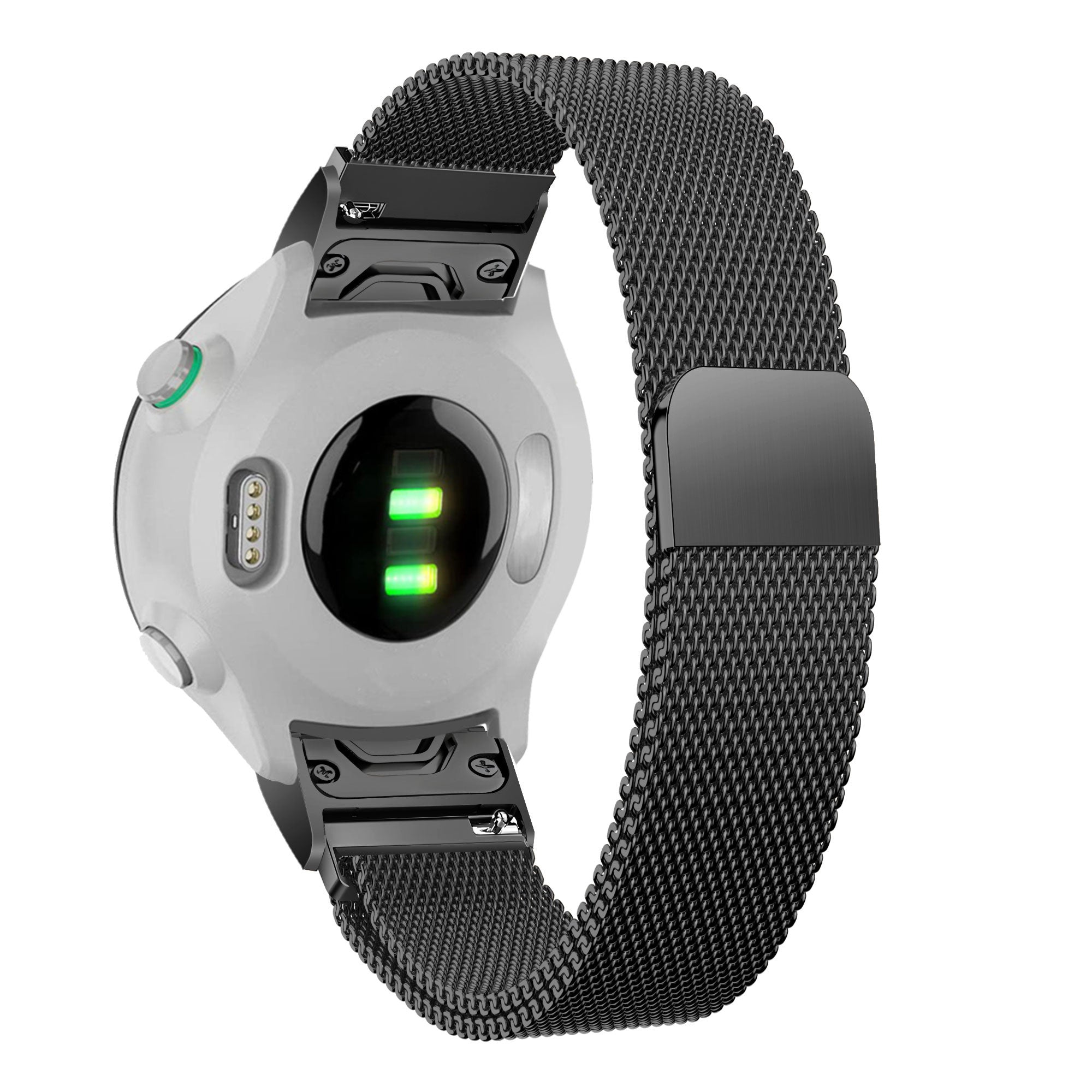 Bandz Garmin Approach S70 - 42mm Milanese Loop Strap (Black)