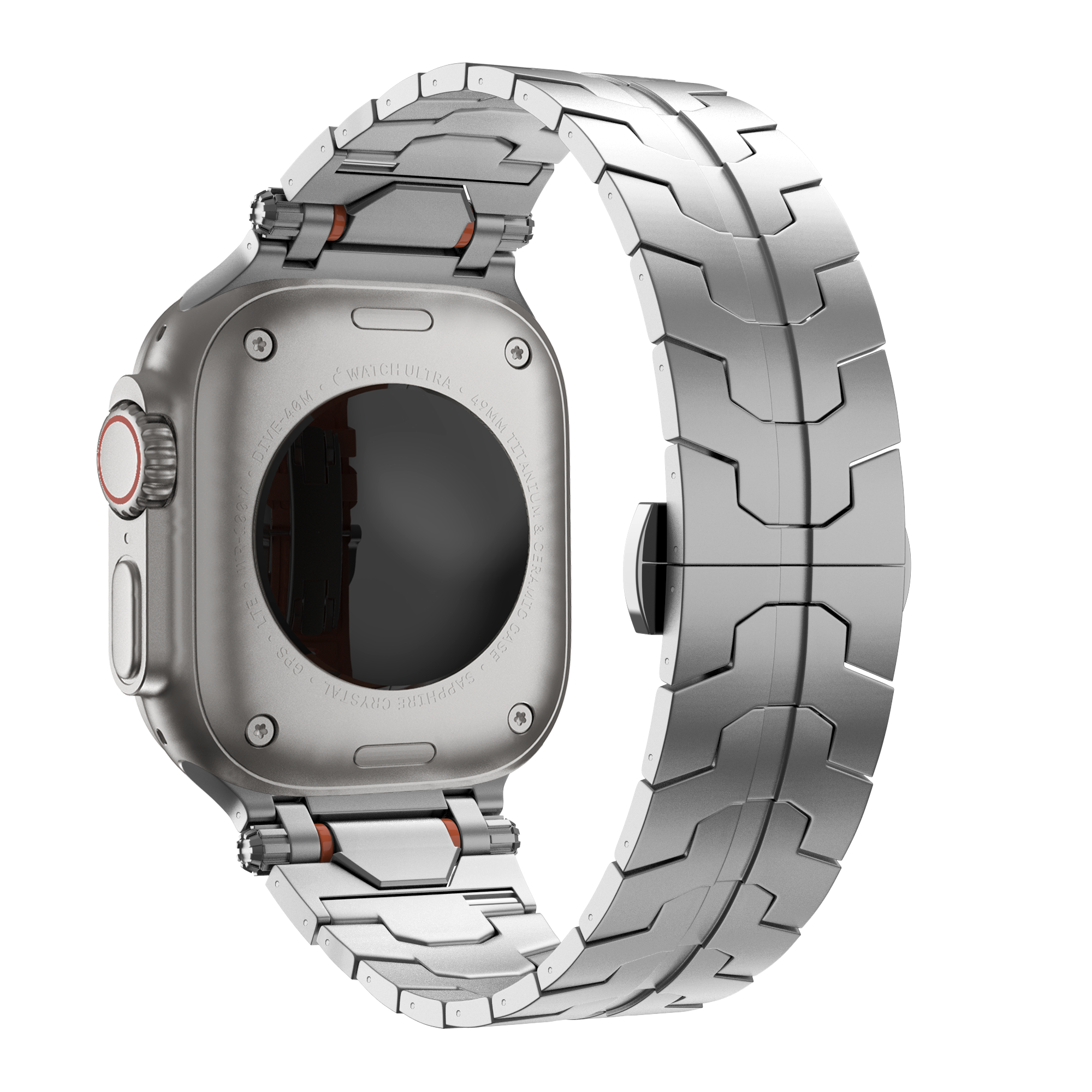 Bandz Apple Watch Metal Grain Strap 'Deluxe' (Silver)