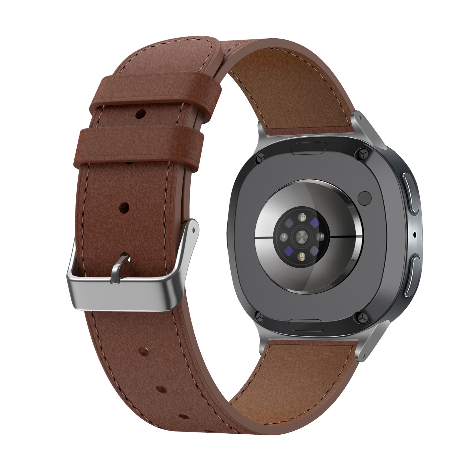 Samsung Galaxy Watch 8 - 44mm modern leren band (bruin)