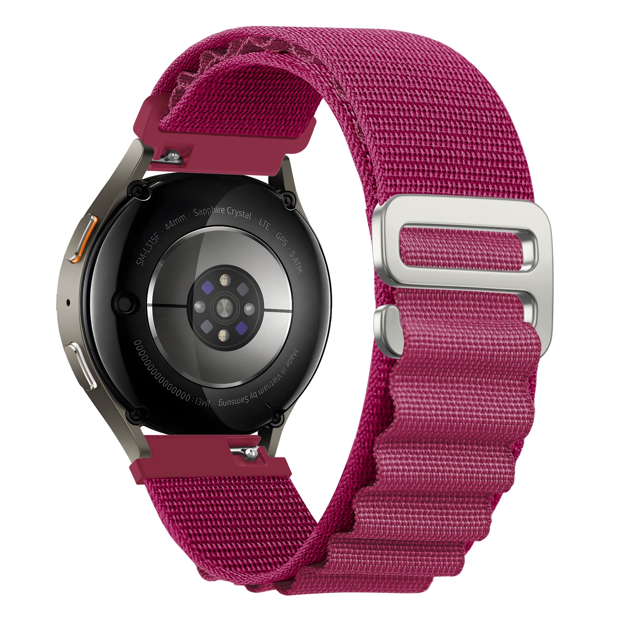 Bandz Withings ScanWatch 2 - 42mm Alpine nylon band (rosé-rood)