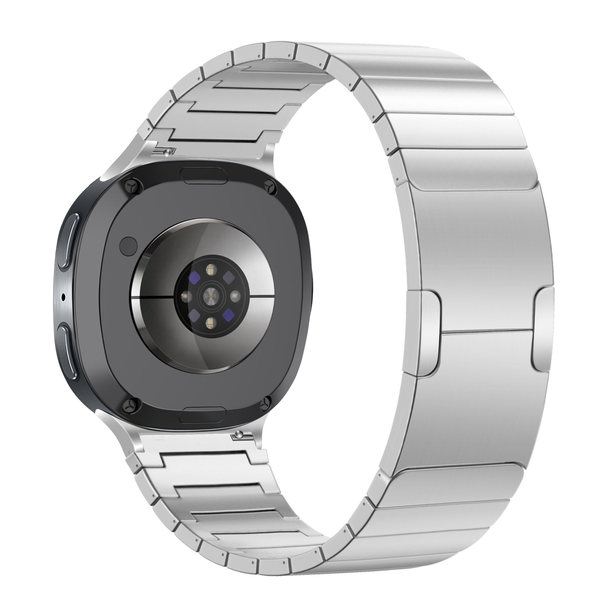 Bandz Samsung Galaxy Watch 8 - 44mm titanium band 'One Bead' (zilver)