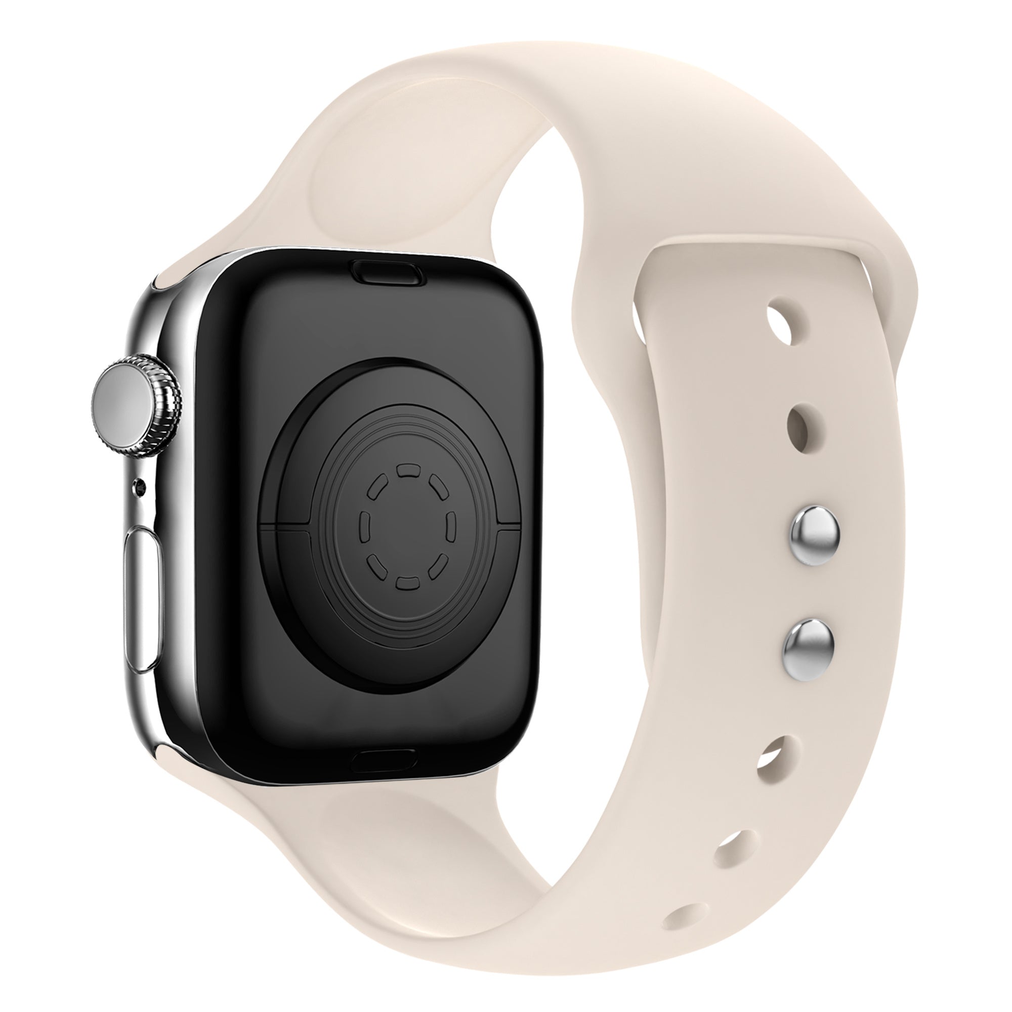 Bandz Apple Watch dual snap siliconen band (sterrenlicht)