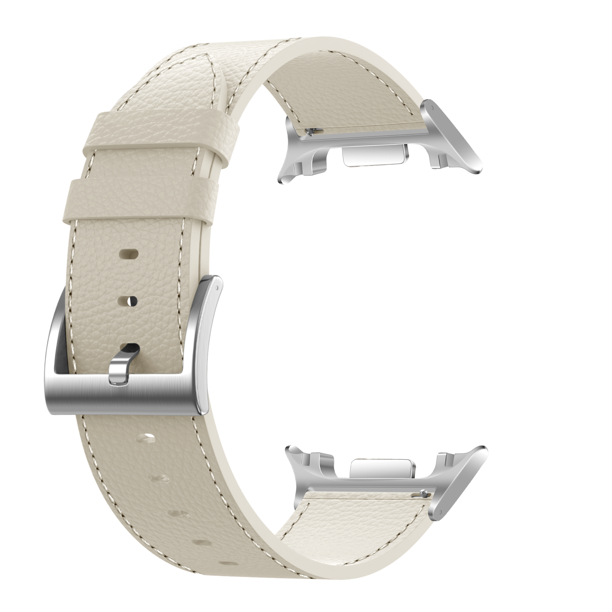 Samsung Galaxy Watch 8 - 44mm leren grain band (beige)