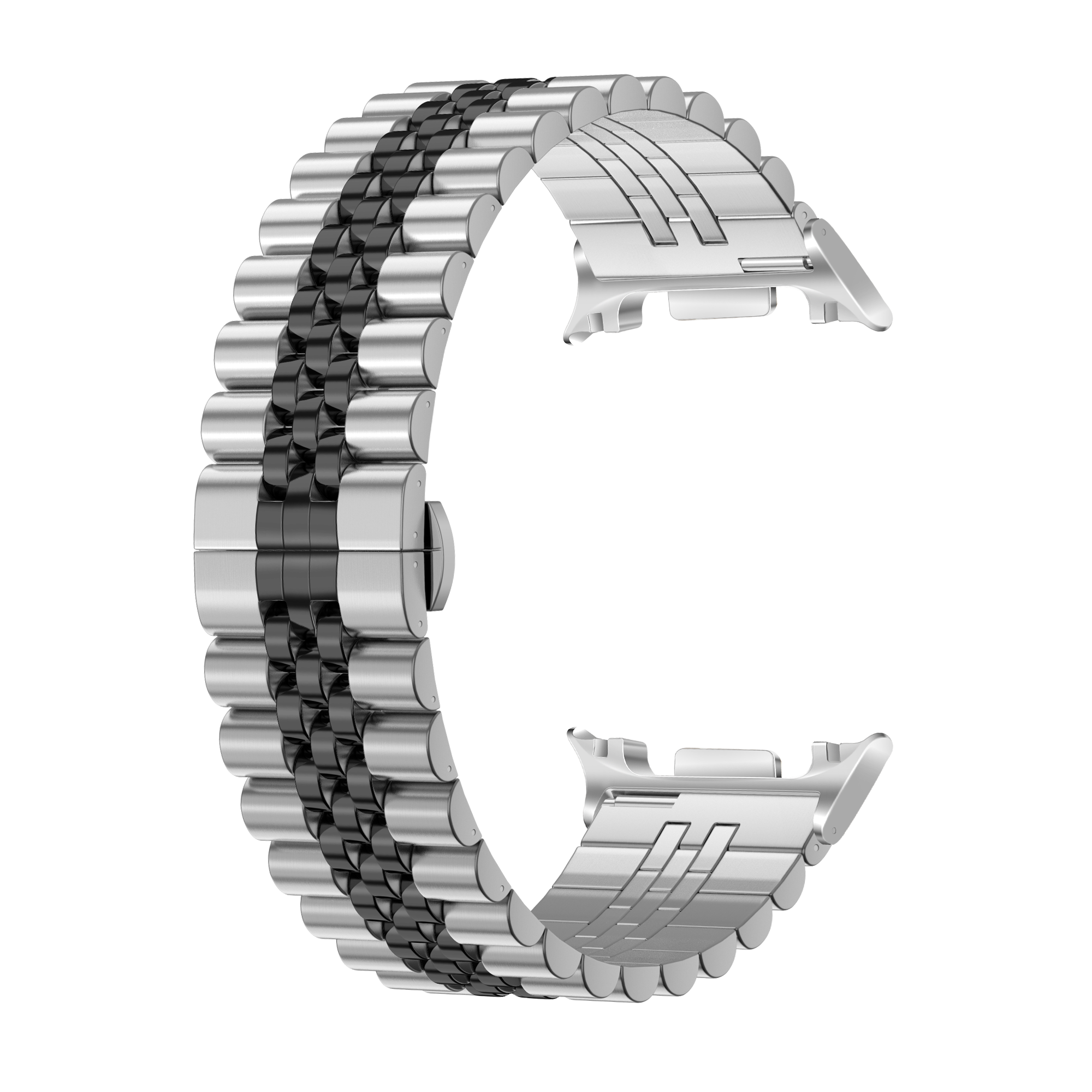 Samsung Galaxy Watch 8 - 44mm Jubilee Steel Strap (Silver/Black)