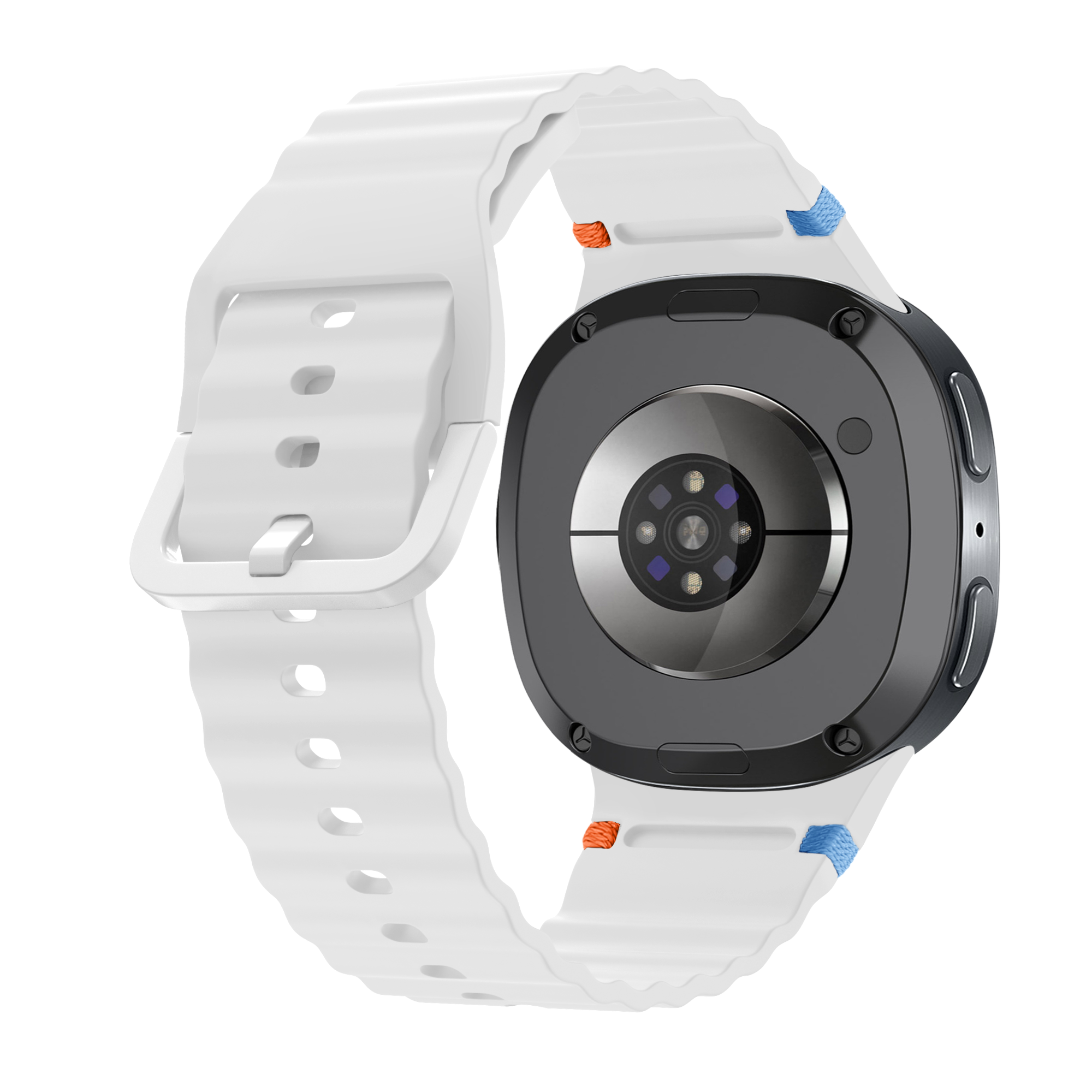 Samsung Galaxy Watch 8 - 40mm wave siliconen bandje (wit)