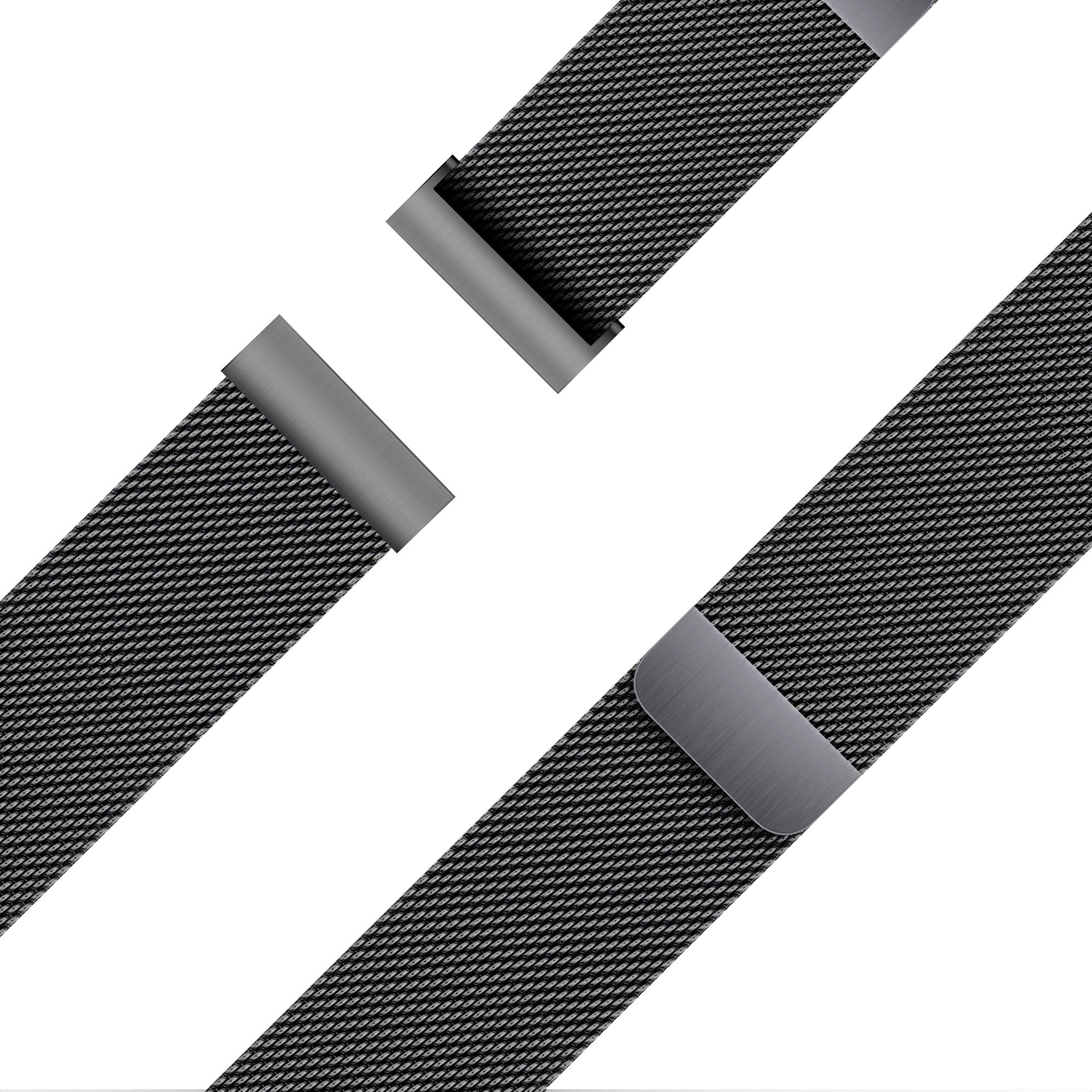 Bandz Huawei Watch 5 - 46mm Milanese loop band (zwart)