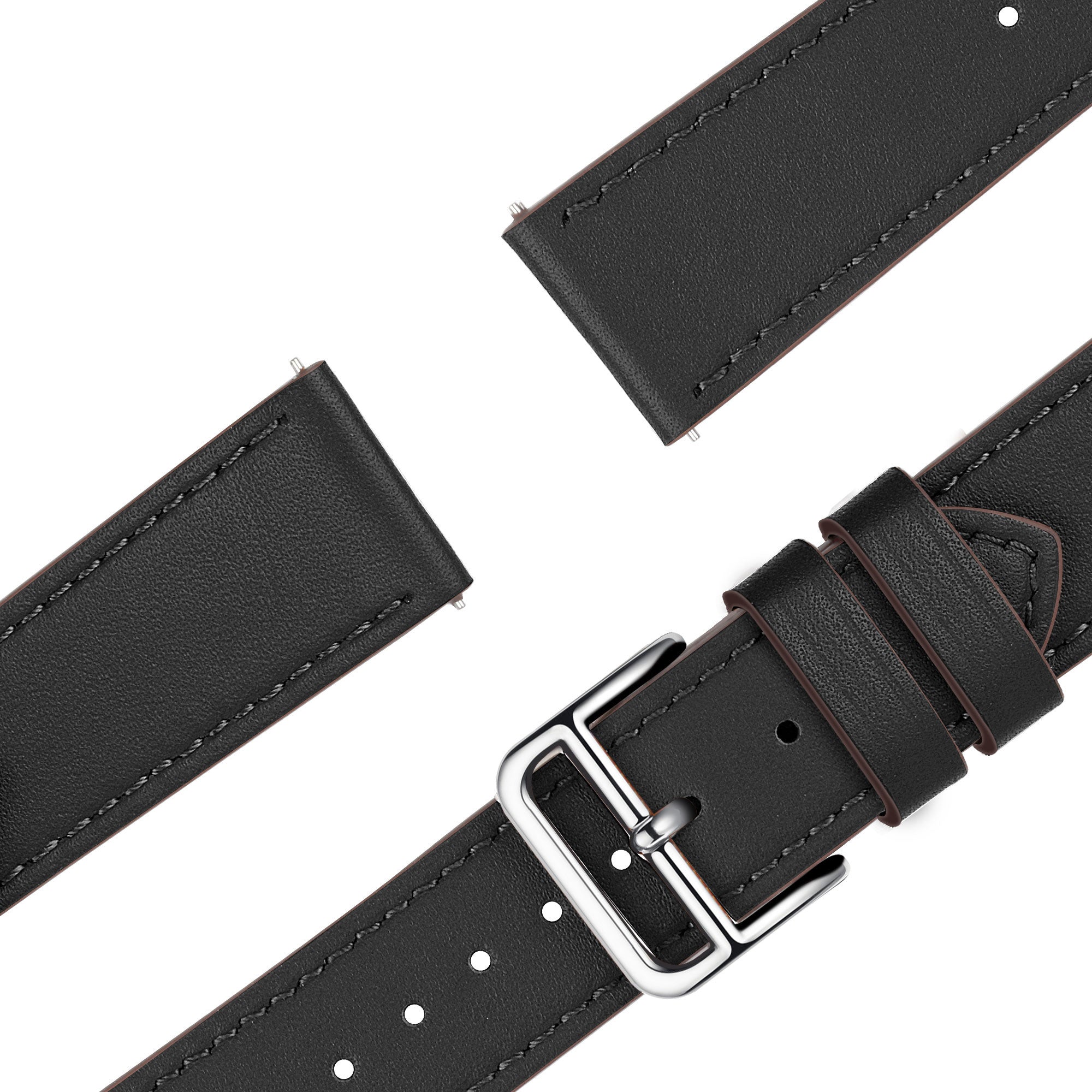 Bandz Amazfit Balance 2 lederen band 'Deluxe' (zwart)