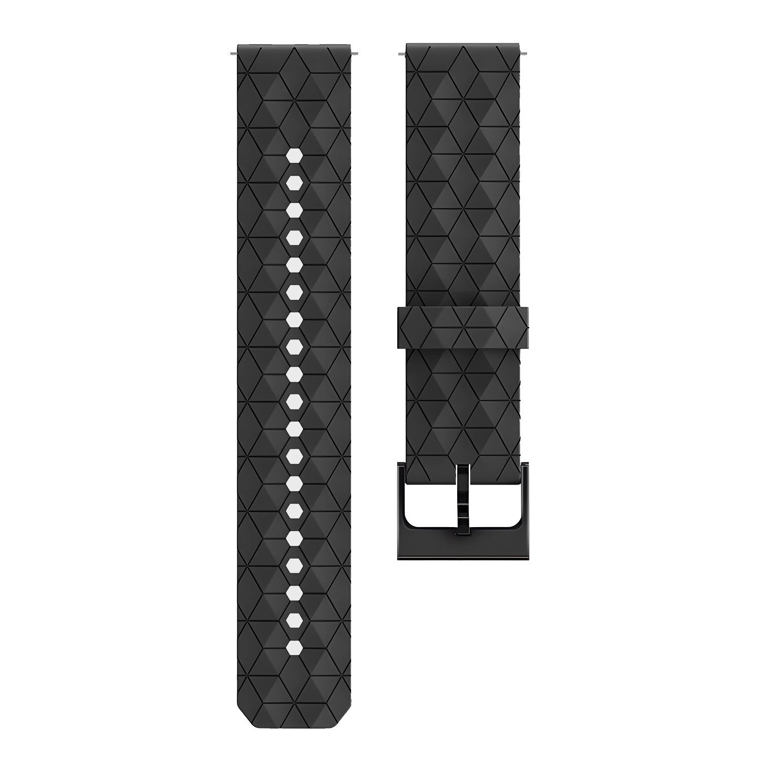 Amazfit Bip 5 silicone hexa band (zwart)