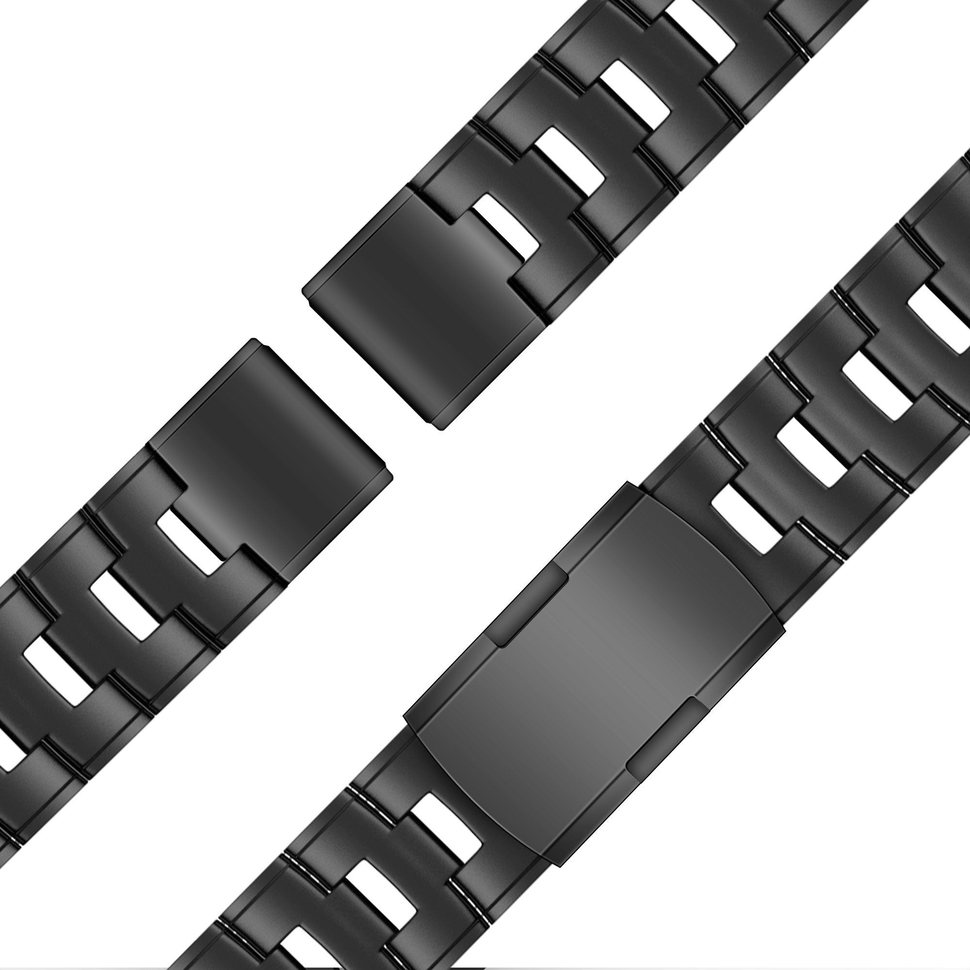 Bandz Garmin Descent MK1 titanium schakel band (zwart)