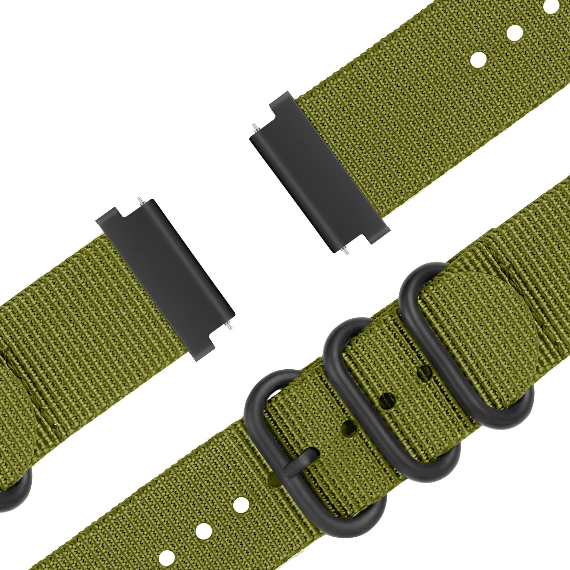 Bandz Garmin Forerunner 165 Buckled Nylon Strap (Green)