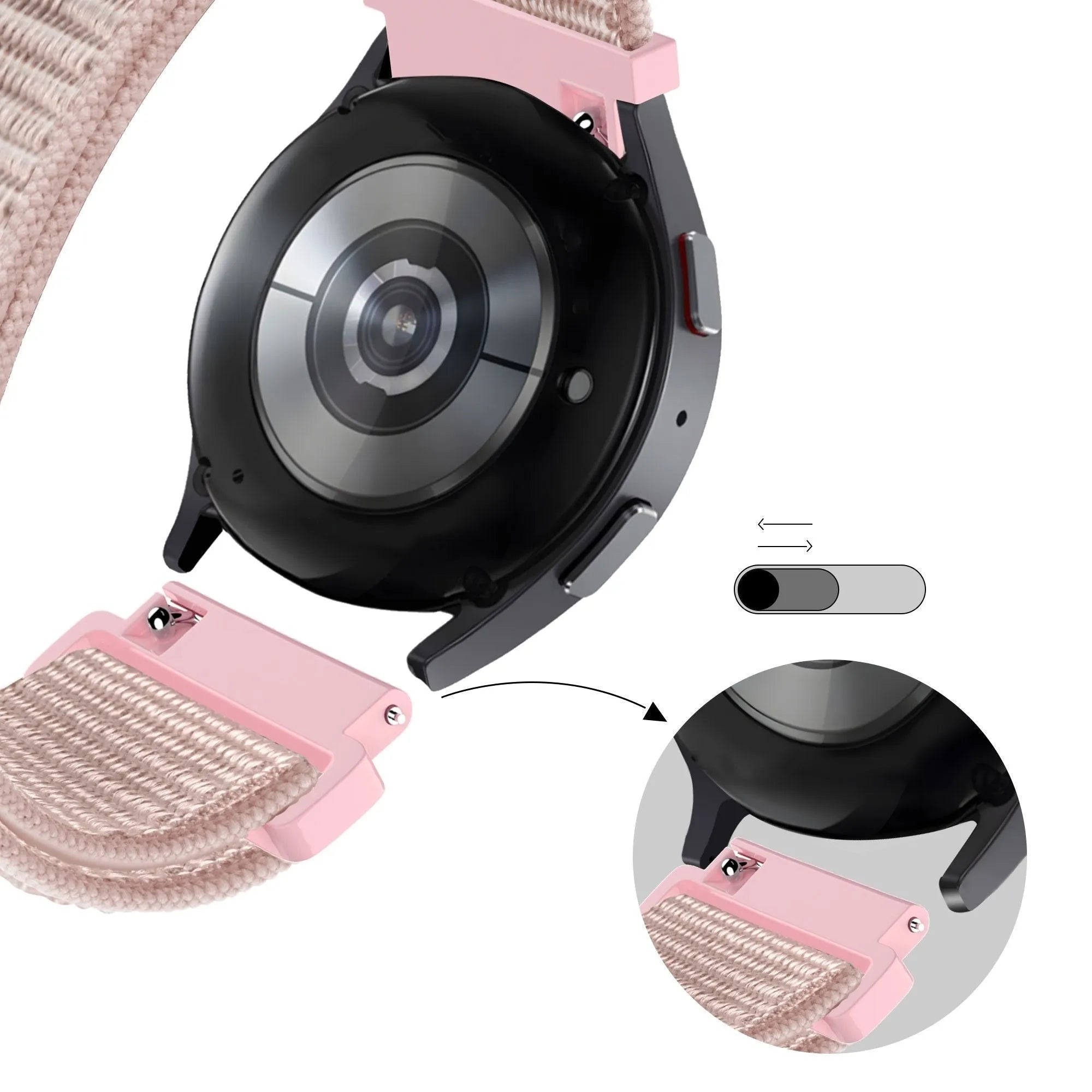 Bandz Gard Pro Health Smartwatch 3 - 41mm nylon loop band (roségoud)
