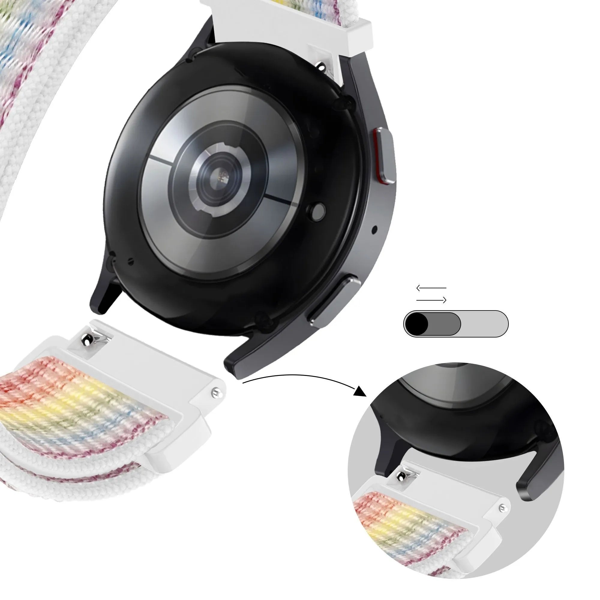 Bandz Amazfit Active 2 nylon loop band (multicolour)
