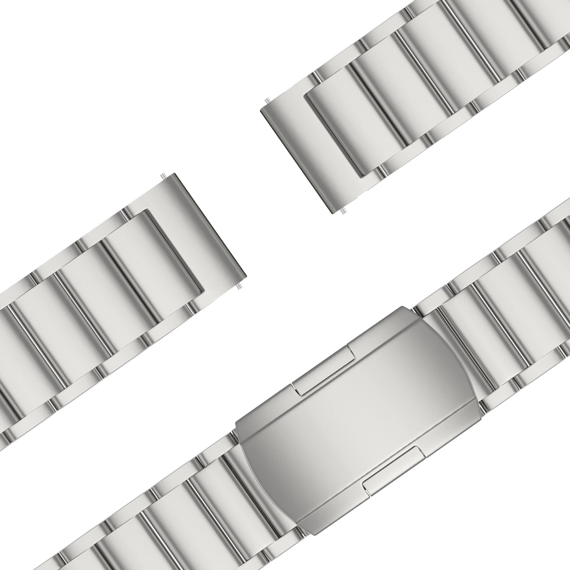 Bandz Garmin Forerunner 265 Titanium Link Strap (Silver)