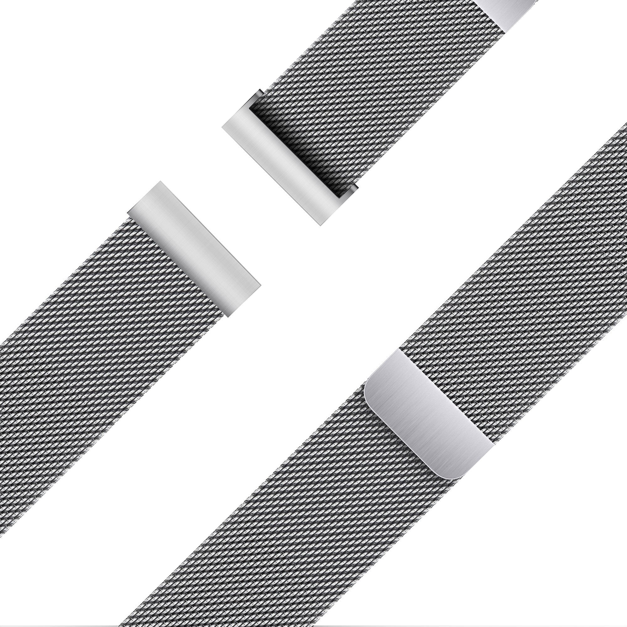Bandz Coros Apex 42mm Milanese loop band (zilver)