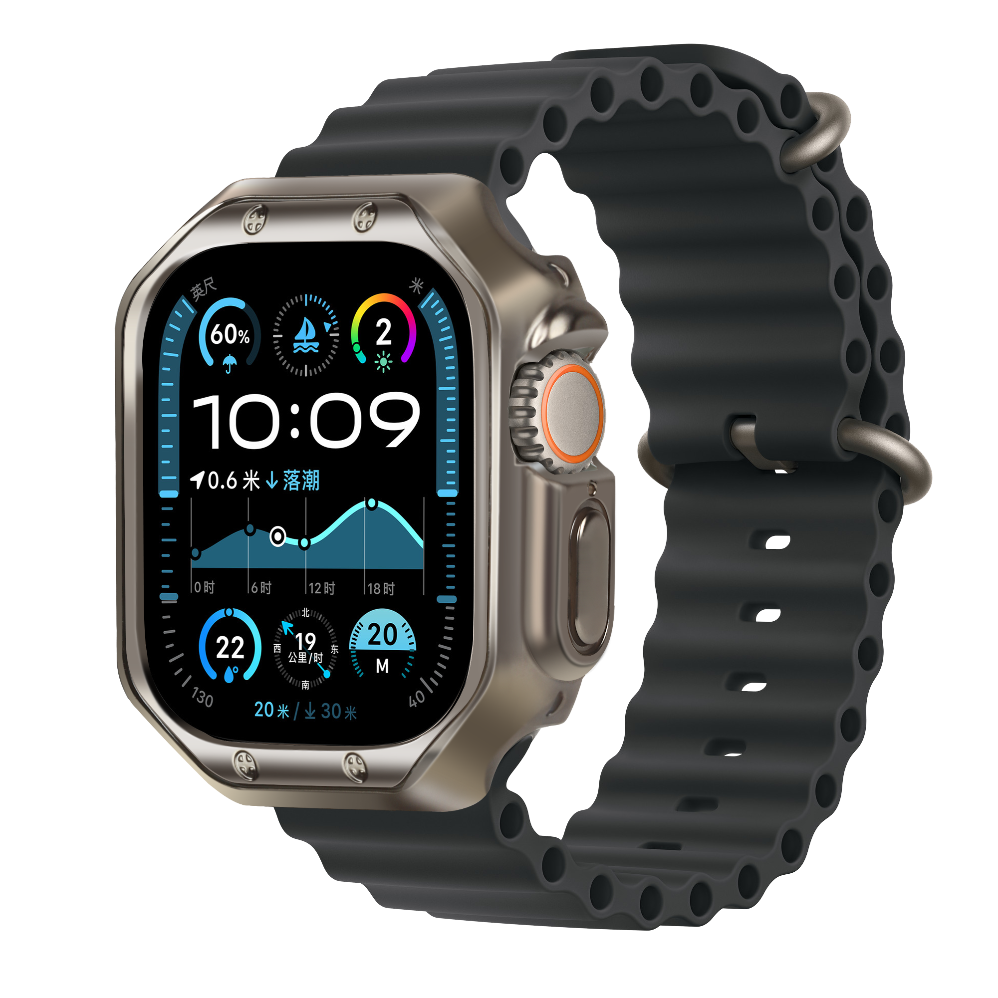 Bandz Apple Watch Ultra - 49mm Galvanized TPU Case (Titanium)