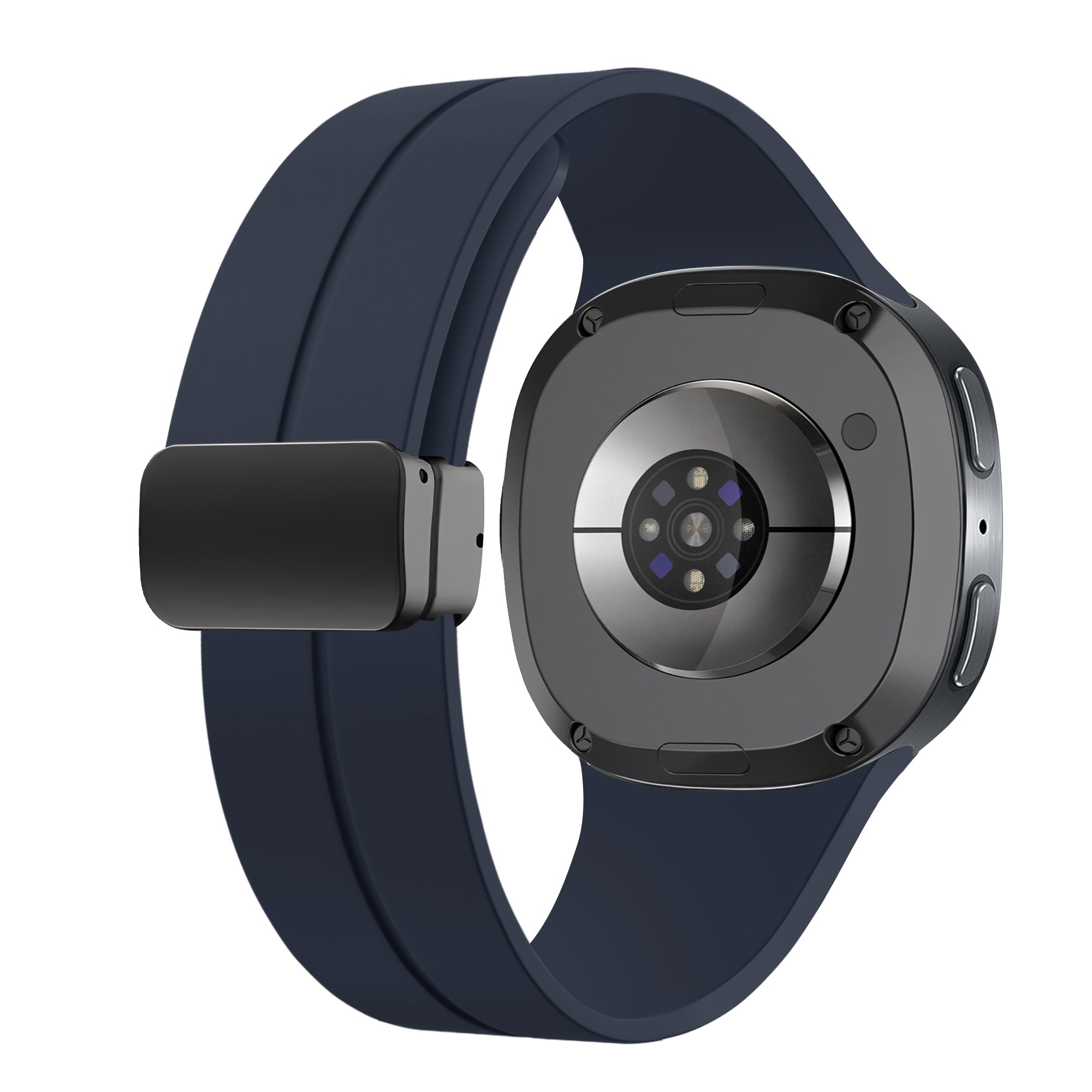 Samsung Galaxy Watch 8 - 44mm D-Buckle Silicone Strap (Dark Blue)