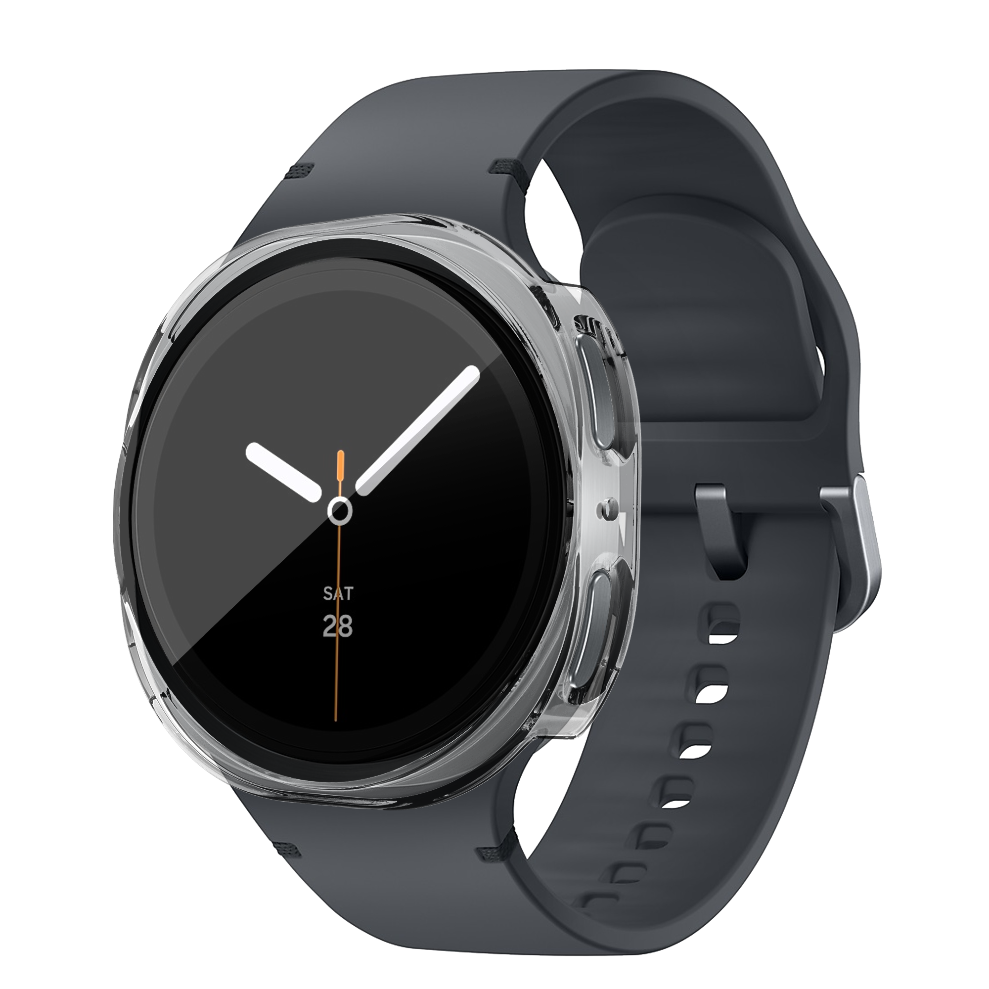 Bandz Samsung Galaxy Watch 8 - 44mm PC hoesje met glas (transparant)