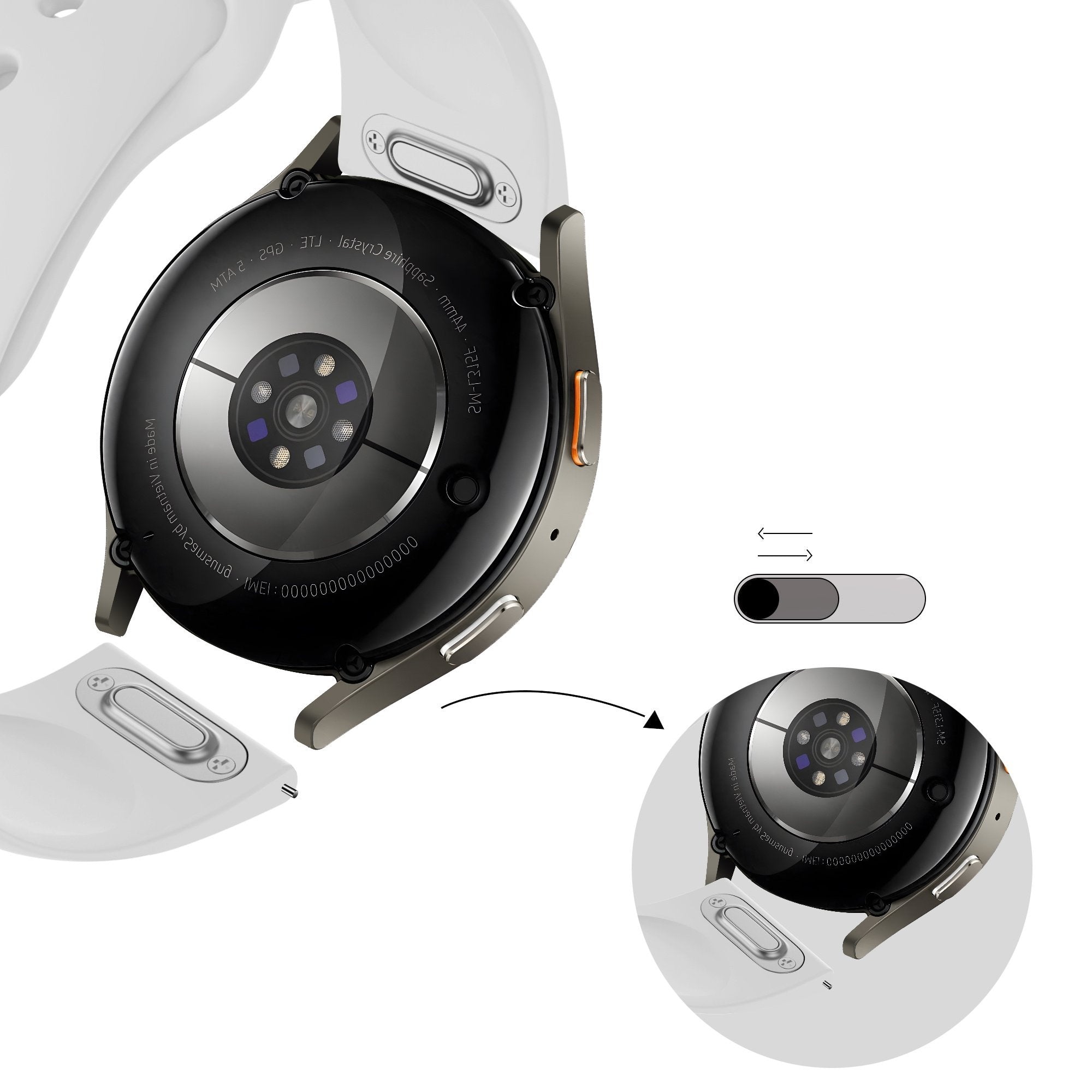 Bandz Amazfit GTR Mini Sport Strap 'Easy Fit' (White)