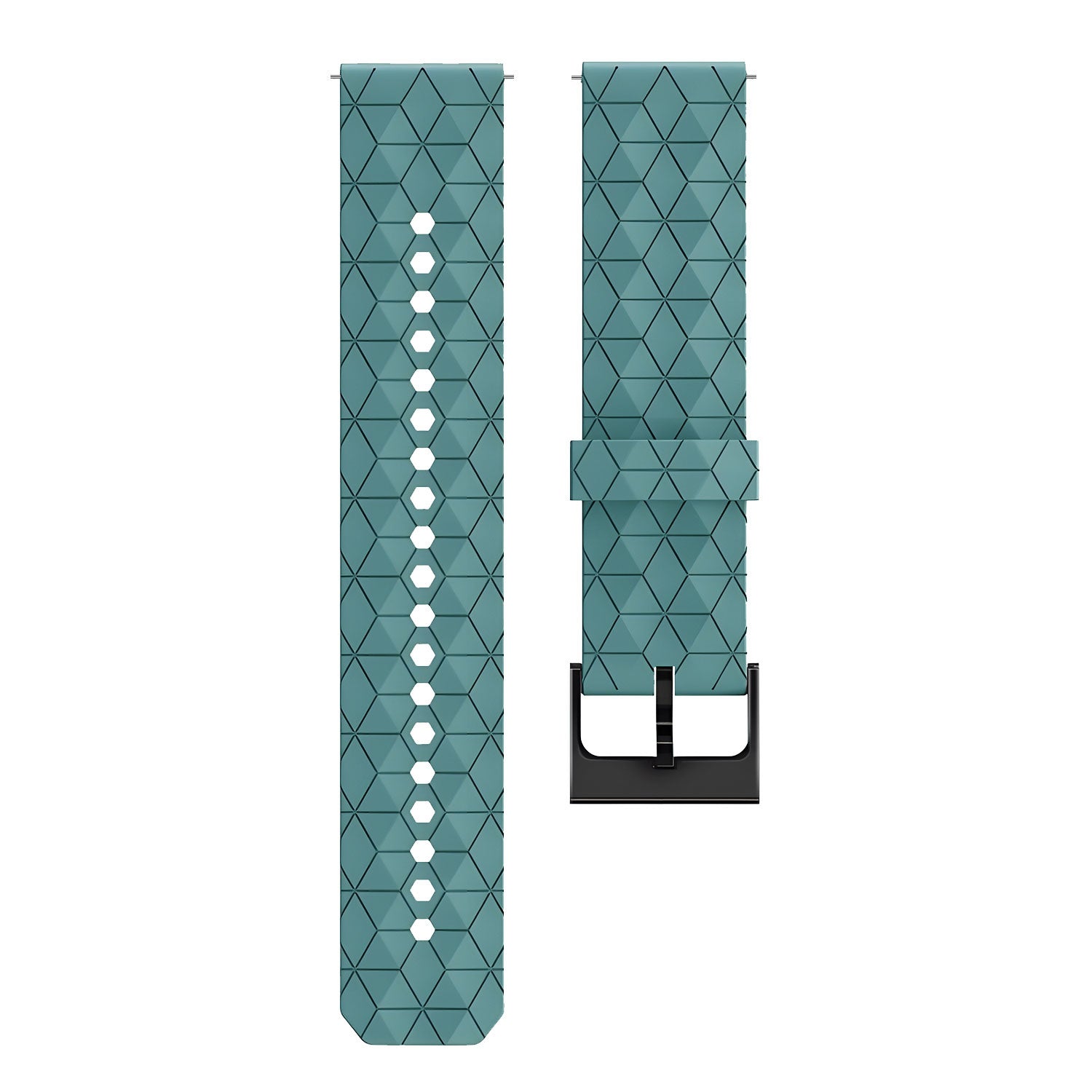 Withings ScanWatch Nova silicone hexa band (grijsblauw)