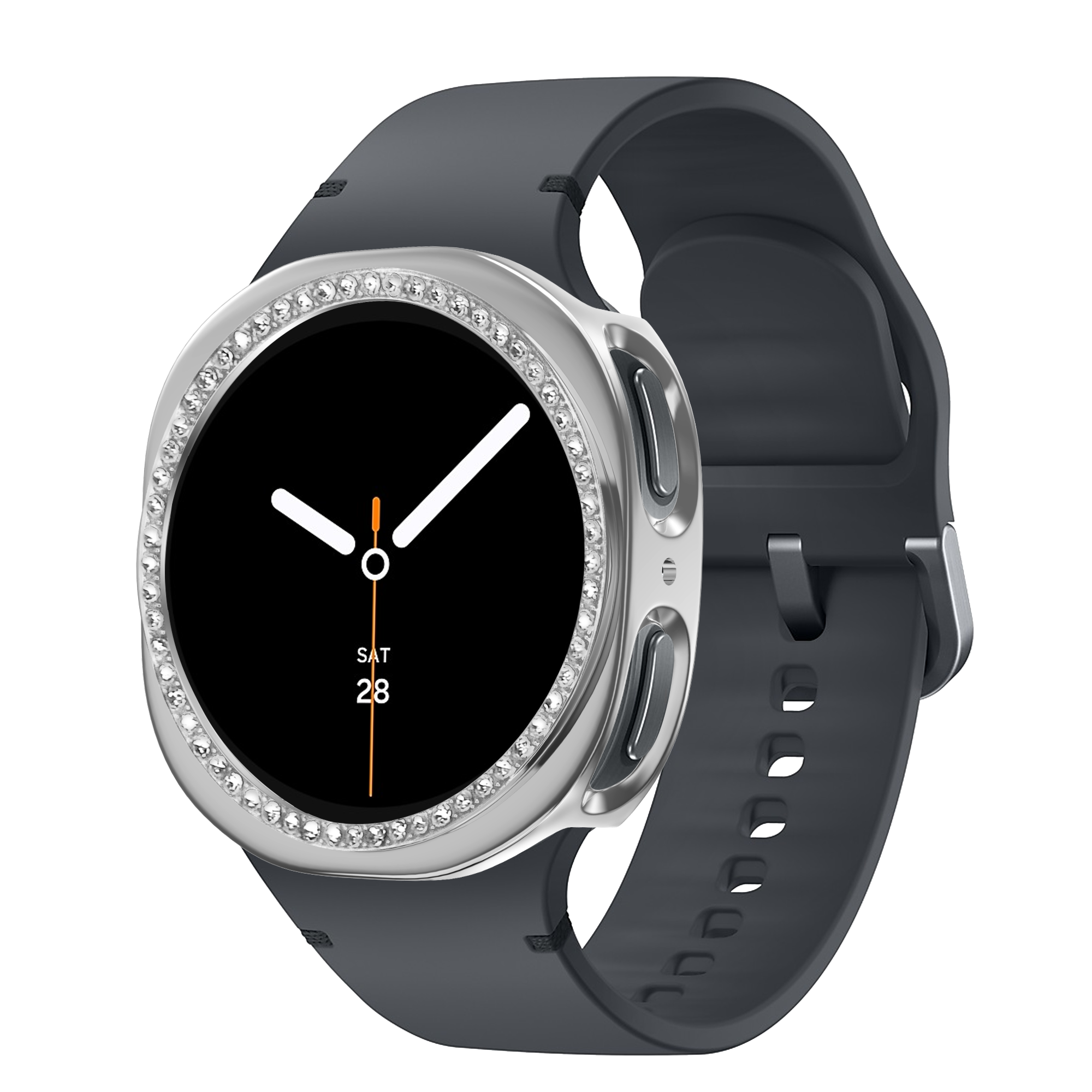 Samsung Galaxy Watch 8 - 40mm Diamond PC hoesje (zilver)
