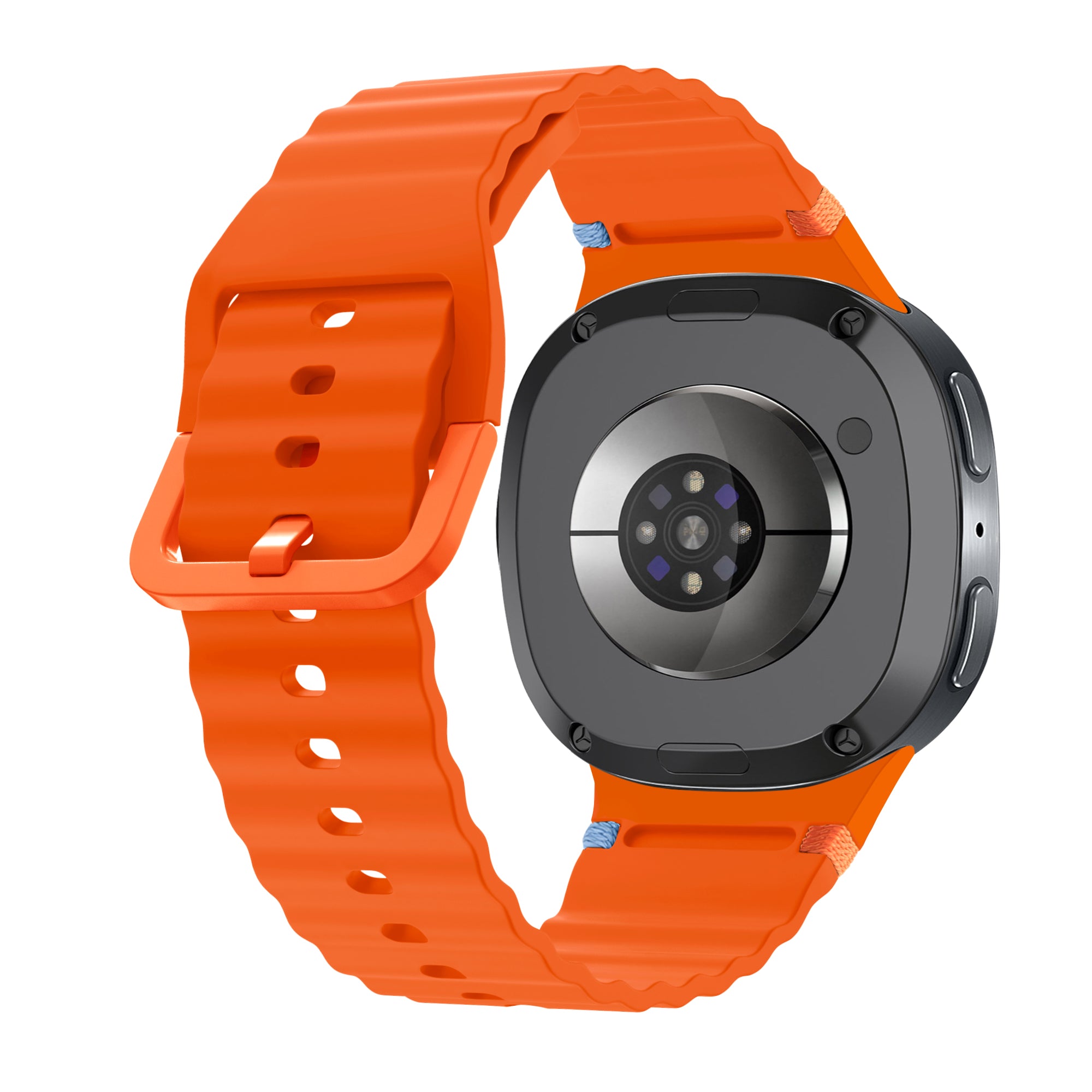 Samsung Galaxy Watch 8 - 40mm Wave Silicone Strap (Orange)